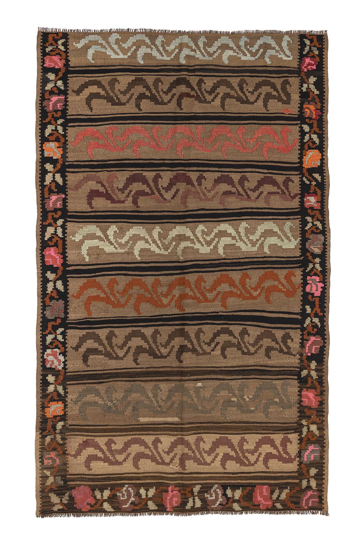 Sivas Kilim Rug (2.5 x 6.6 ft) | KILIM WHOLESALE - Vintage Handmade Pillows - Vintage Handmade Kilim Rugs - It is 100% wool. Artistic and historical rugs. Old handwoven rugs. - Online hand woven rugs and kilim cushions sales. Shipping to all ove
