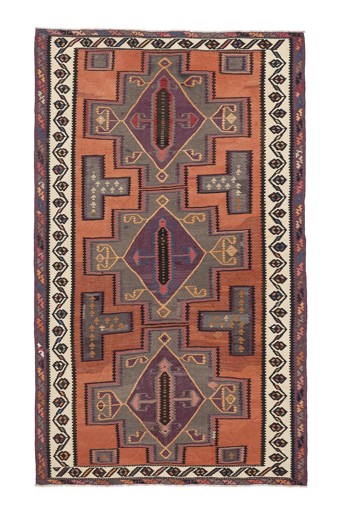 Sivas Kilim Rug (2.5 x 6.6 ft) | KILIM WHOLESALE - Vintage Handmade Pillows - Vintage Handmade Kilim Rugs - It is 100% wool. Artistic and historical rugs. Old handwoven rugs. - Online hand woven rugs and kilim cushions sales. Shipping to all ove