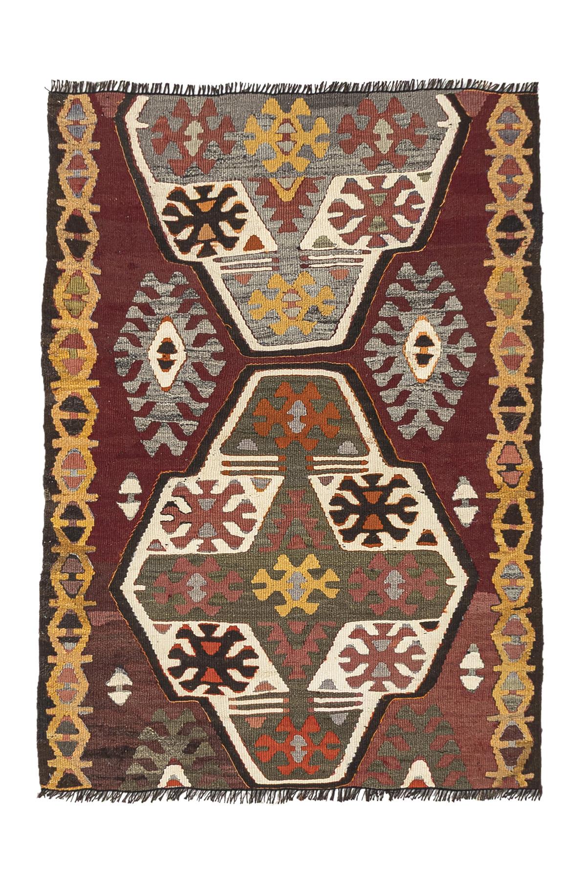 Sivas Kilim Rug (2.5 x 6.6 ft) | KILIM WHOLESALE - Vintage Handmade Pillows - Vintage Handmade Kilim Rugs - It is 100% wool. Artistic and historical rugs. Old handwoven rugs. - Online hand woven rugs and kilim cushions sales. Shipping to all ove