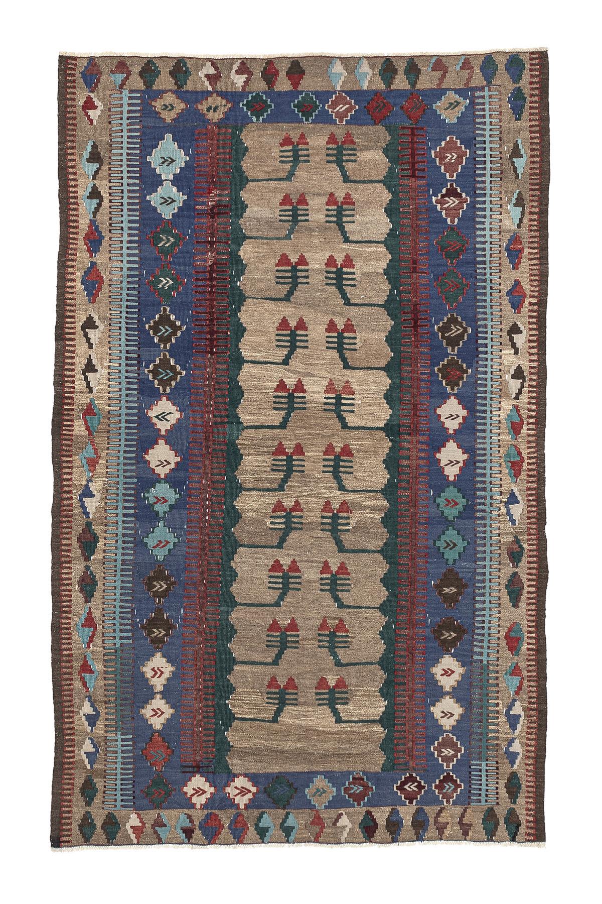 Sivas Kilim Rug (2.5 x 6.6 ft) | KILIM WHOLESALE - Vintage Handmade Pillows - Vintage Handmade Kilim Rugs - It is 100% wool. Artistic and historical rugs. Old handwoven rugs. - Online hand woven rugs and kilim cushions sales. Shipping to all ove
