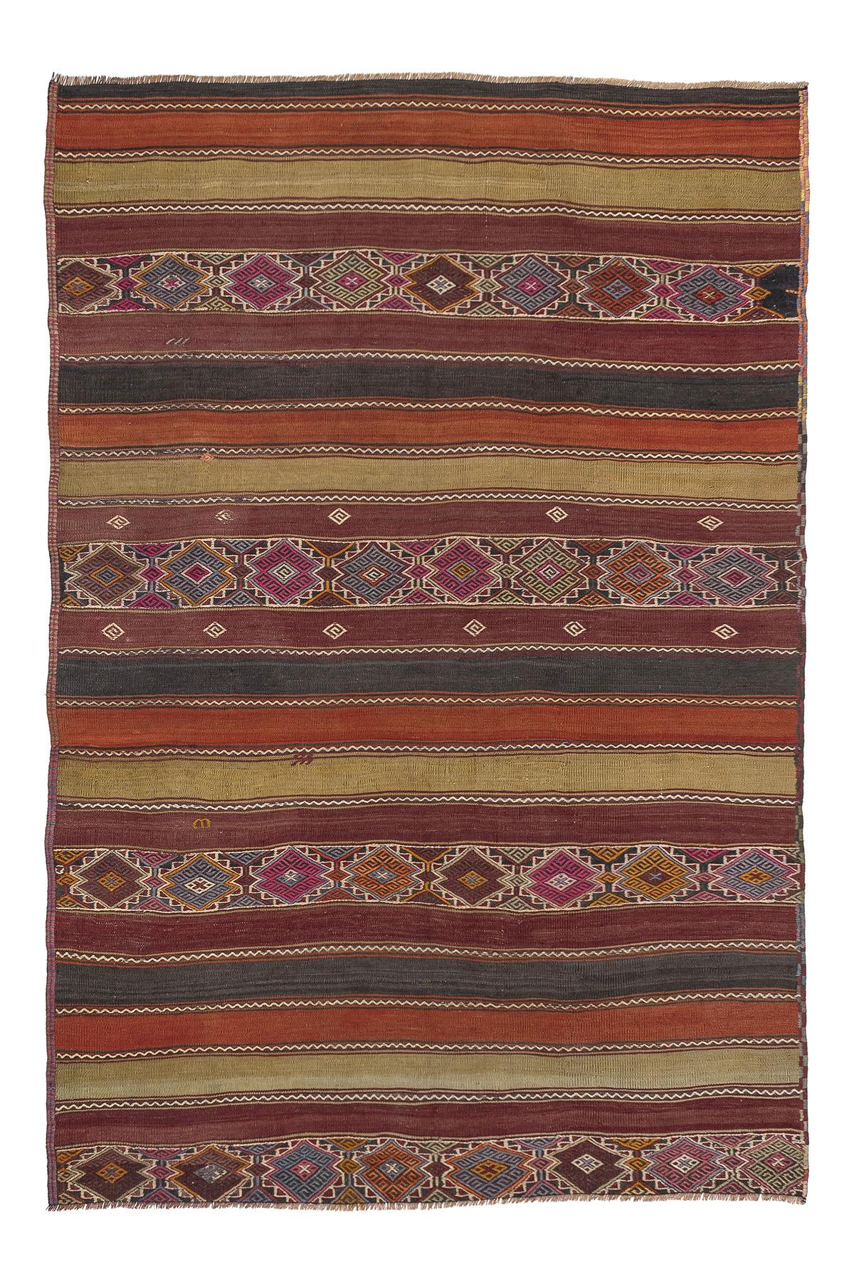 Sivas Kilim Rug (2.5 x 6.6 ft) | KILIM WHOLESALE - Vintage Handmade Pillows - Vintage Handmade Kilim Rugs - It is 100% wool. Artistic and historical rugs. Old handwoven rugs. - Online hand woven rugs and kilim cushions sales. Shipping to all ove