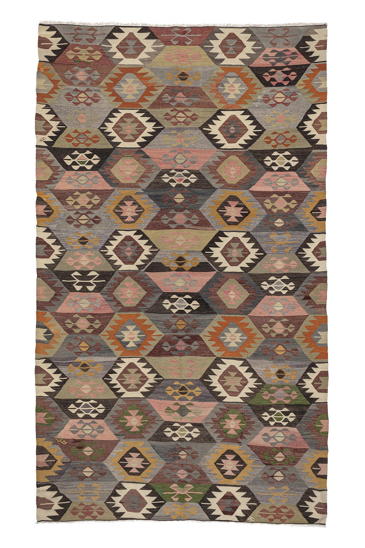 Sivas Kilim Rug (2.5 x 6.6 ft) | KILIM WHOLESALE - Vintage Handmade Pillows - Vintage Handmade Kilim Rugs - It is 100% wool. Artistic and historical rugs. Old handwoven rugs. - Online hand woven rugs and kilim cushions sales. Shipping to all ove