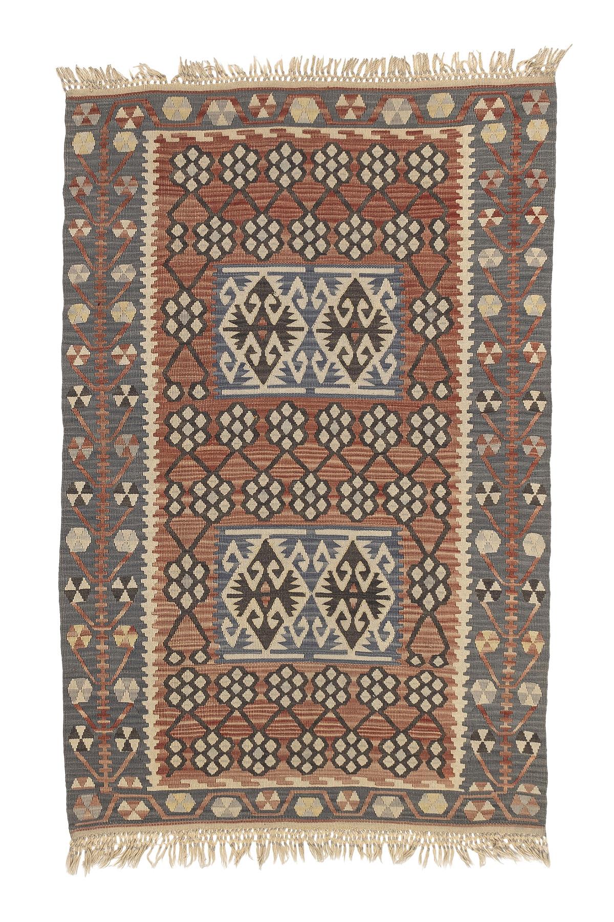 Sivas Kilim Rug (2.5 x 6.6 ft) | KILIM WHOLESALE - Vintage Handmade Pillows - Vintage Handmade Kilim Rugs - It is 100% wool. Artistic and historical rugs. Old handwoven rugs. - Online hand woven rugs and kilim cushions sales. Shipping to all ove