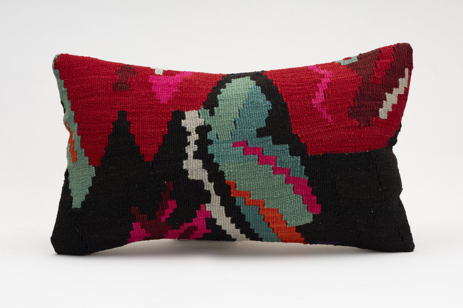 12x20 inches (30x50 cm) Kilim Pillow | KILIM WHOLESALE - Vintage Handmade Pillows - Vintage Handmade Kilim Rugs - It is 100% wool. Artistic and historical rugs. Old handwoven rugs. - Online hand woven rugs and kilim cushions sales. Shipping to a