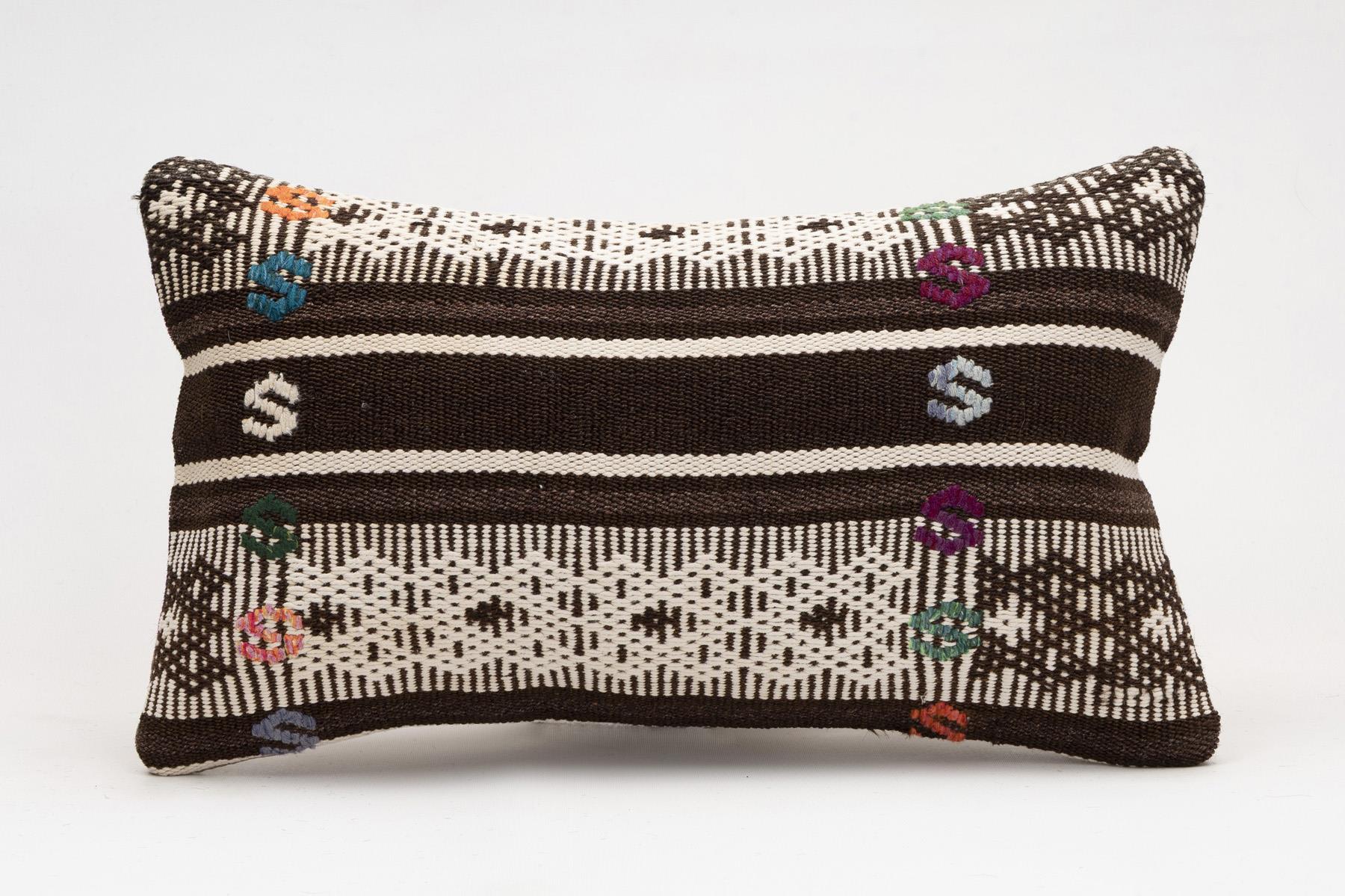 12x20 inches (30x50 cm) Kilim Pillow | KILIM WHOLESALE - Vintage Handmade Pillows - Vintage Handmade Kilim Rugs - It is 100% wool. Artistic and historical rugs. Old handwoven rugs. - Online hand woven rugs and kilim cushions sales. Shipping to a