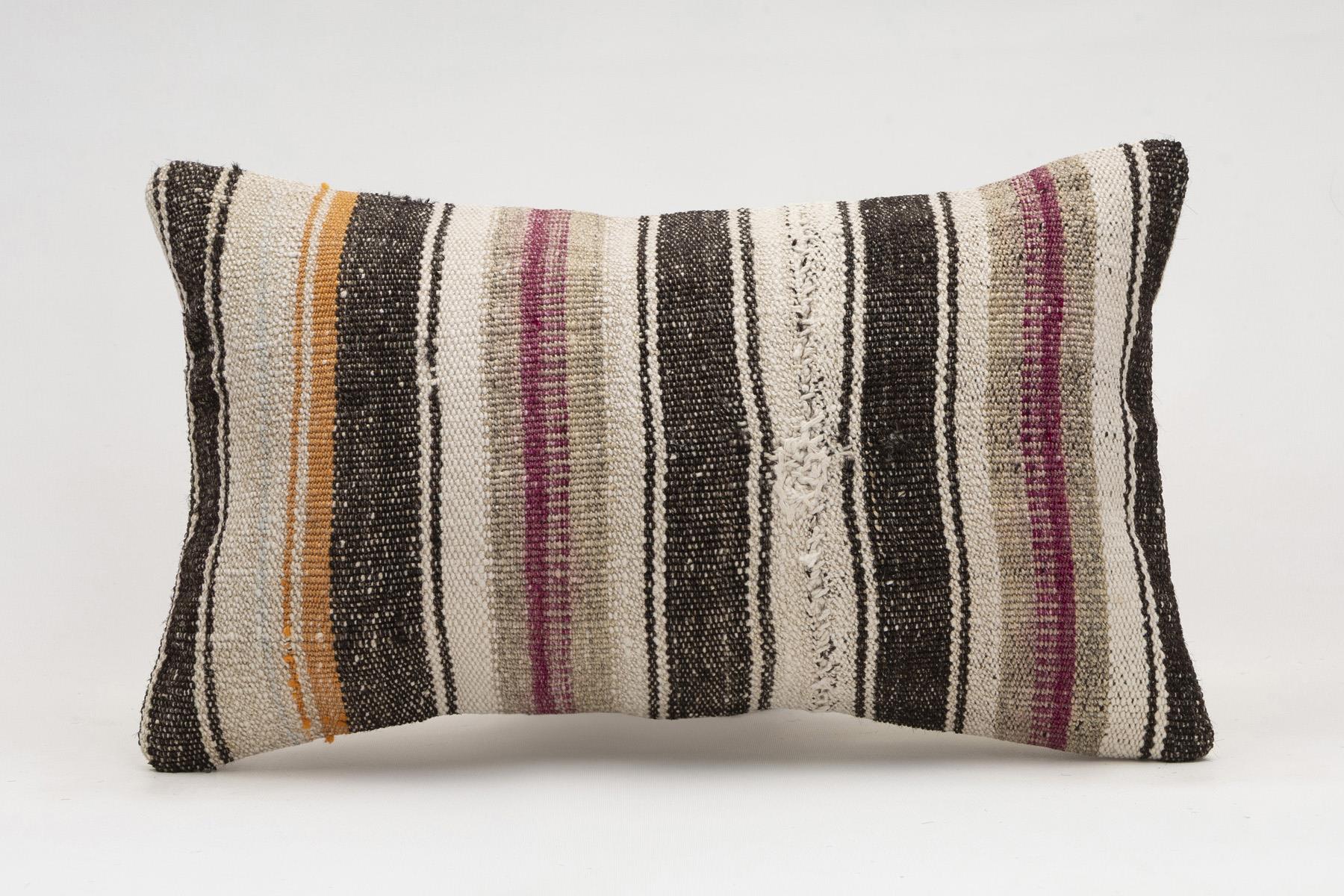 12x20 inches (30x50 cm) Kilim Pillow | KILIM WHOLESALE - Vintage Handmade Pillows - Vintage Handmade Kilim Rugs - It is 100% wool. Artistic and historical rugs. Old handwoven rugs. - Online hand woven rugs and kilim cushions sales. Shipping to a