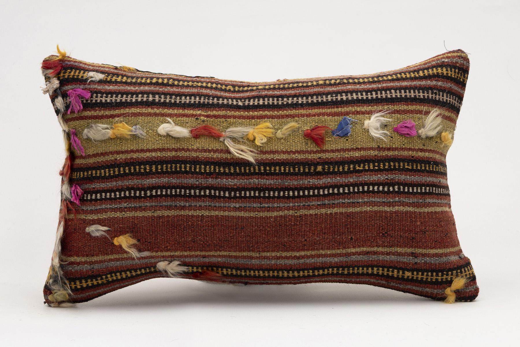 12x20 inches (30x50 cm) Kilim Pillow | KILIM WHOLESALE - Vintage Handmade Pillows - Vintage Handmade Kilim Rugs - It is 100% wool. Artistic and historical rugs. Old handwoven rugs. - Online hand woven rugs and kilim cushions sales. Shipping to a