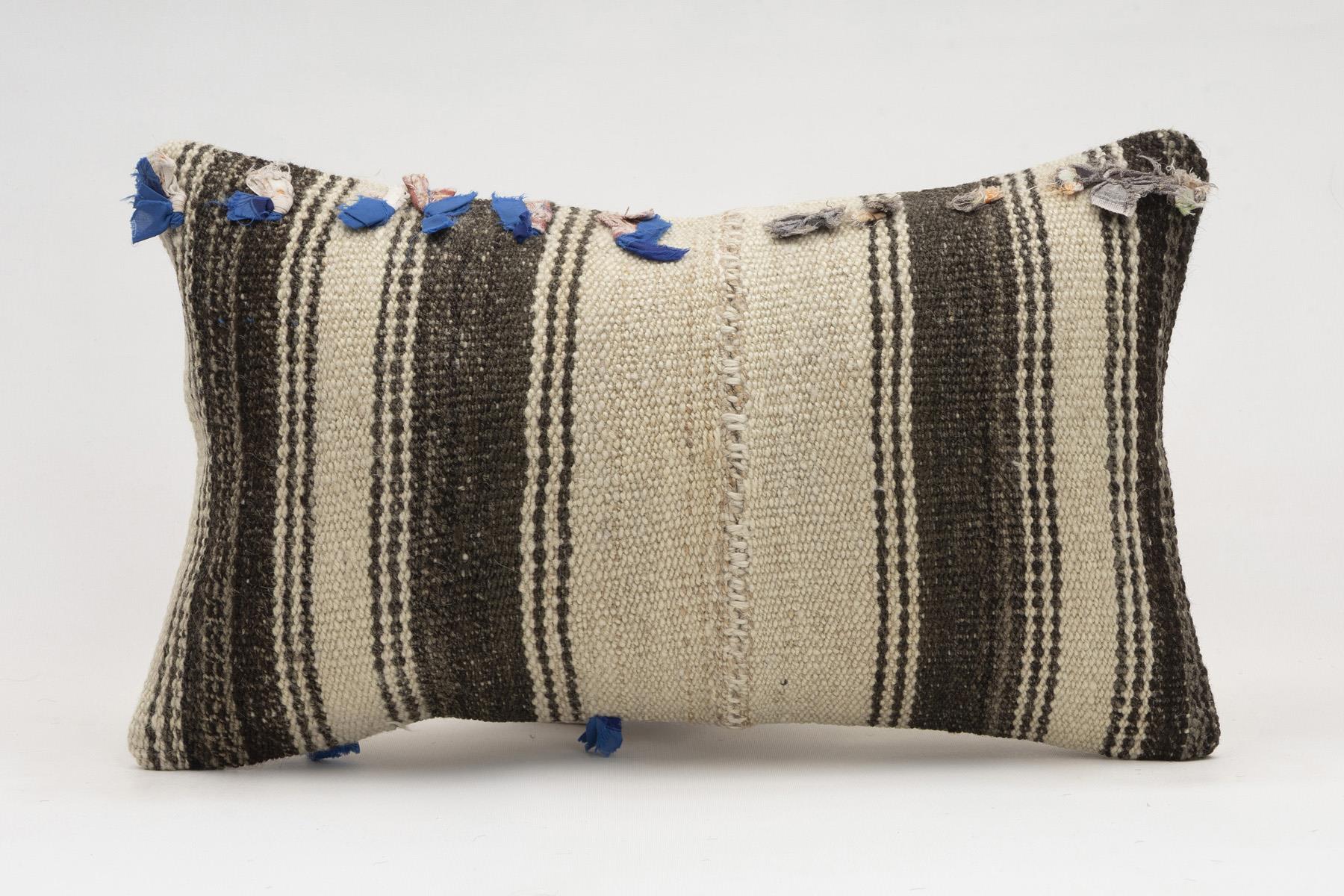 12x20 inches (30x50 cm) Kilim Pillow | KILIM WHOLESALE - Vintage Handmade Pillows - Vintage Handmade Kilim Rugs - It is 100% wool. Artistic and historical rugs. Old handwoven rugs. - Online hand woven rugs and kilim cushions sales. Shipping to a
