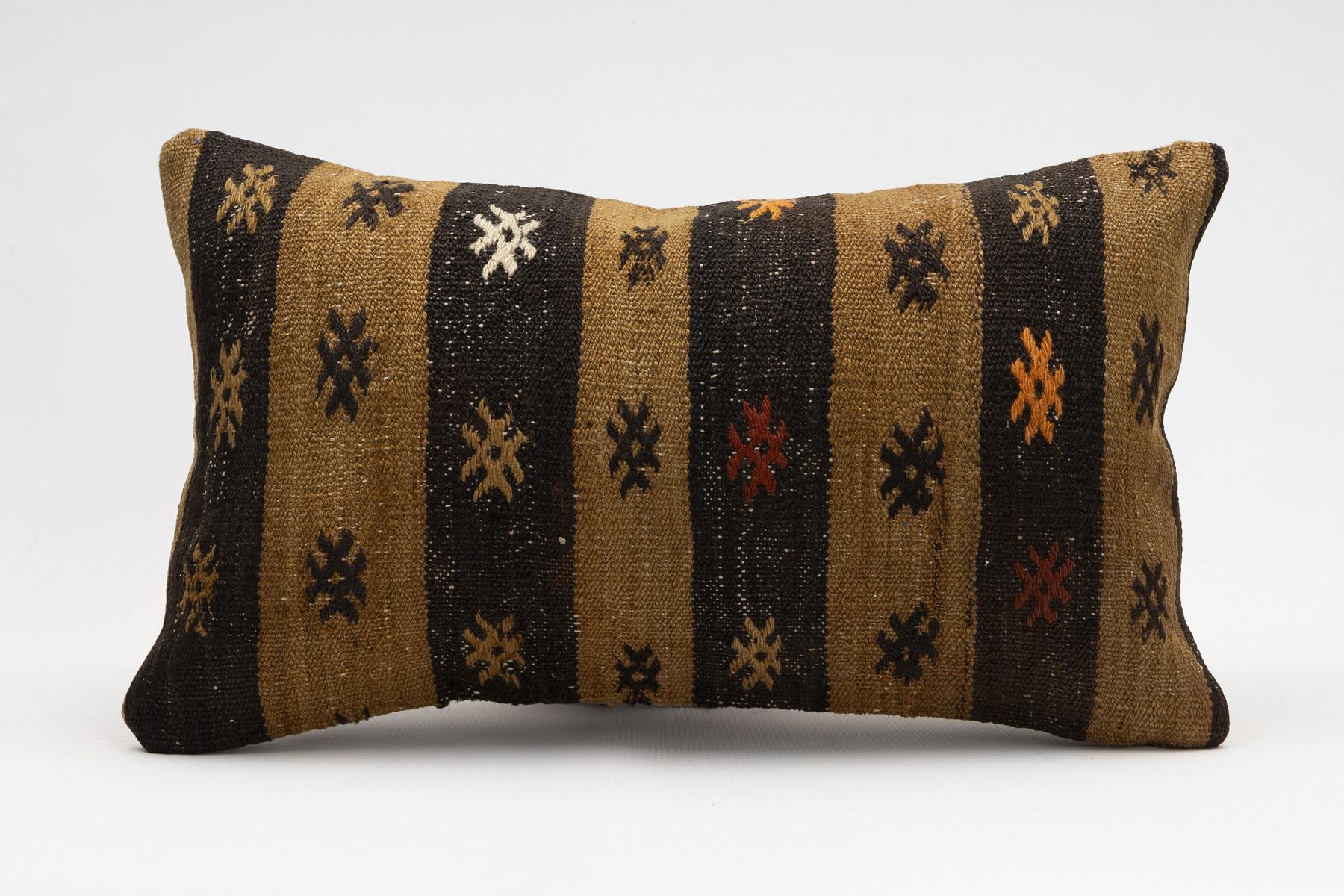 12x20 inches (30x50 cm) Kilim Pillow | KILIM WHOLESALE - Vintage Handmade Pillows - Vintage Handmade Kilim Rugs - It is 100% wool. Artistic and historical rugs. Old handwoven rugs. - Online hand woven rugs and kilim cushions sales. Shipping to a