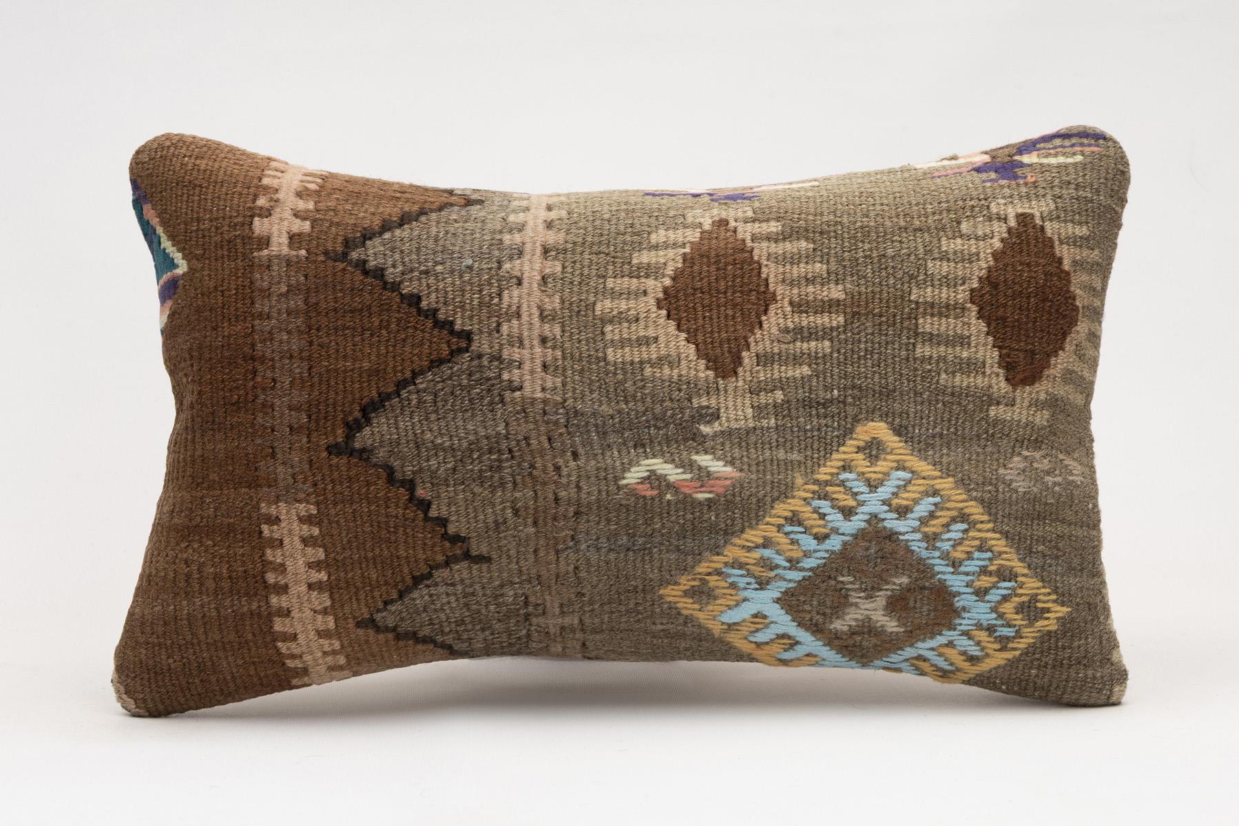 12x20 inches (30x50 cm) Kilim Pillow | KILIM WHOLESALE - Vintage Handmade Pillows - Vintage Handmade Kilim Rugs - It is 100% wool. Artistic and historical rugs. Old handwoven rugs. - Online hand woven rugs and kilim cushions sales. Shipping to a