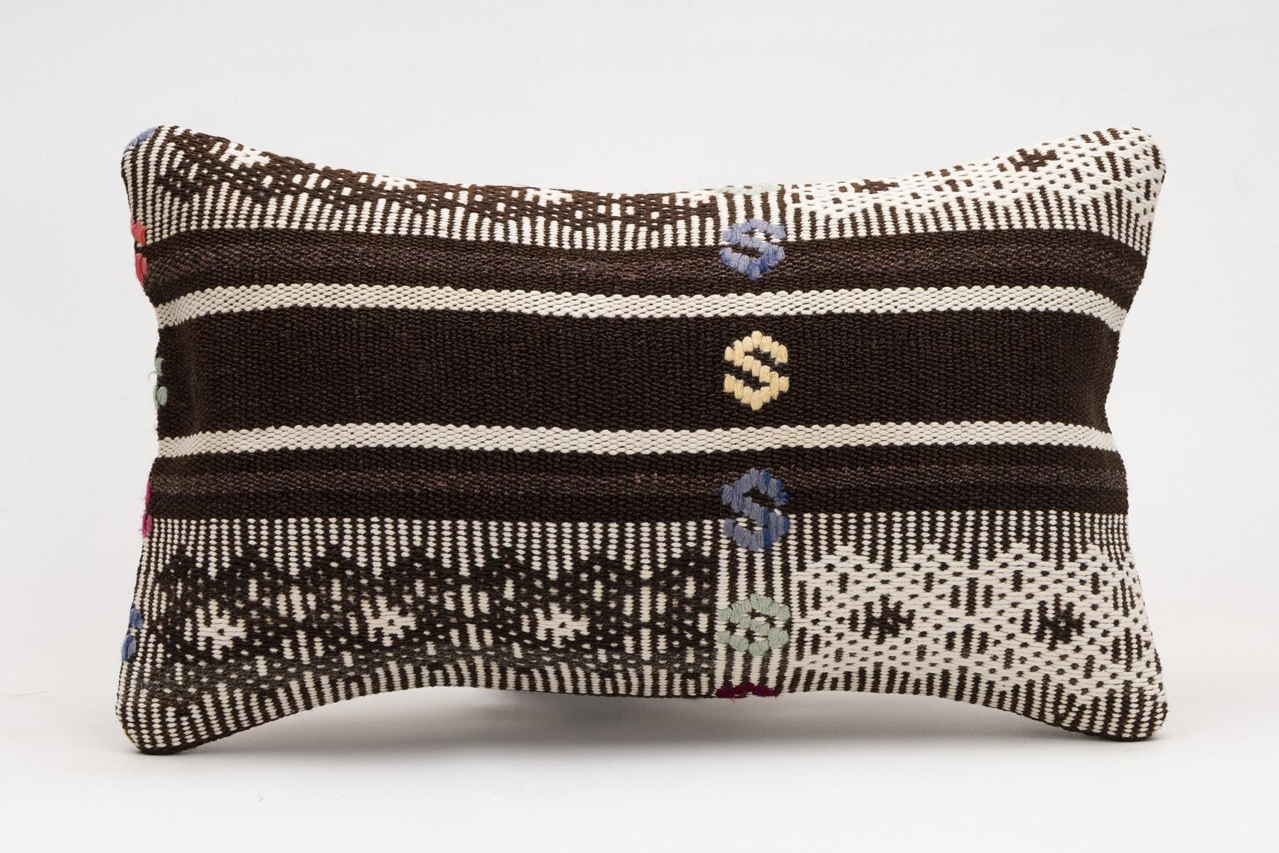 12x20 inches (30x50 cm) Kilim Pillow | KILIM WHOLESALE - Vintage Handmade Pillows - Vintage Handmade Kilim Rugs - It is 100% wool. Artistic and historical rugs. Old handwoven rugs. - Online hand woven rugs and kilim cushions sales. Shipping to a