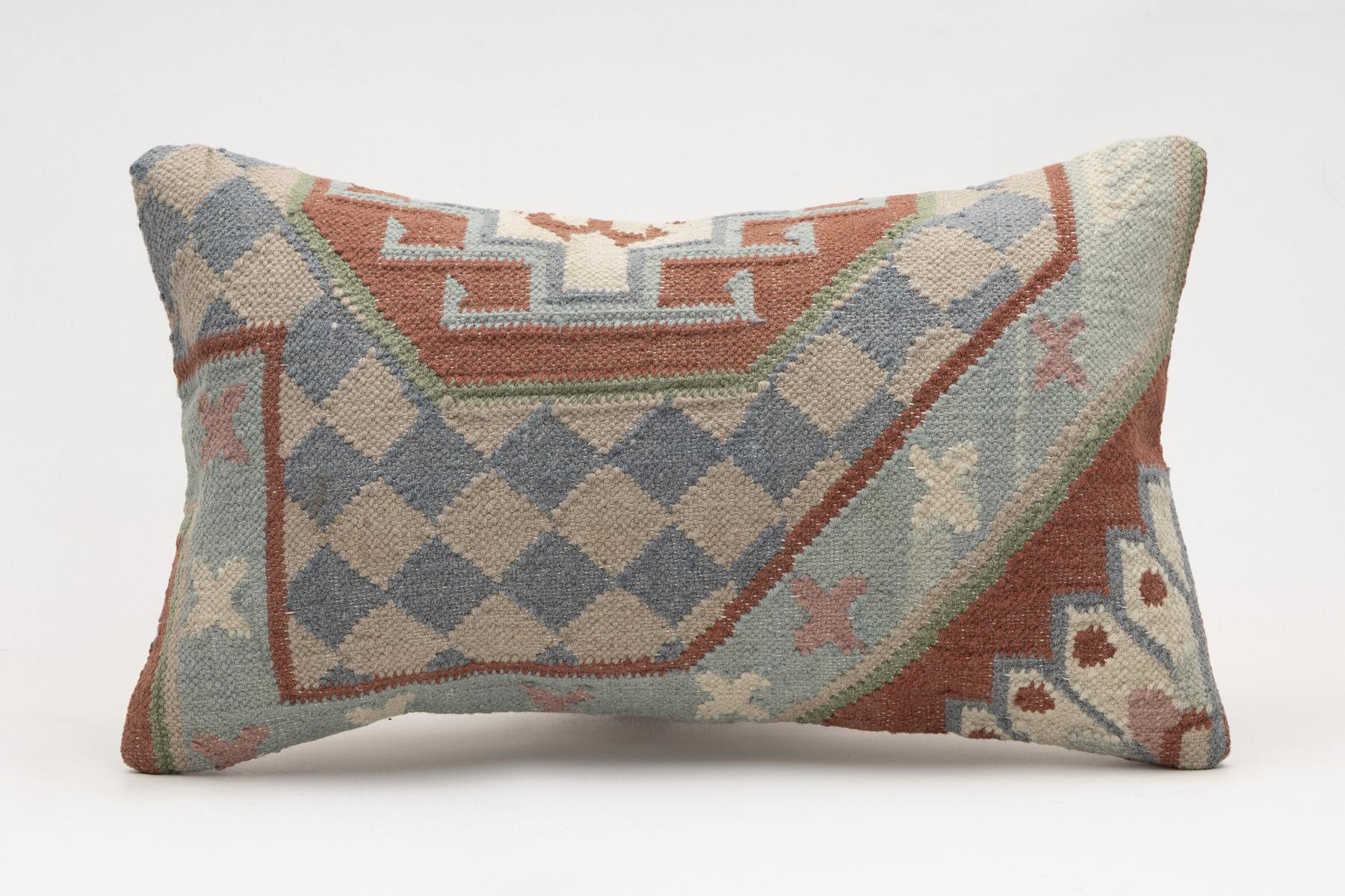 12x20 inches (30x50 cm) Kilim Pillow | KILIM WHOLESALE - Vintage Handmade Pillows - Vintage Handmade Kilim Rugs - It is 100% wool. Artistic and historical rugs. Old handwoven rugs. - Online hand woven rugs and kilim cushions sales. Shipping to a