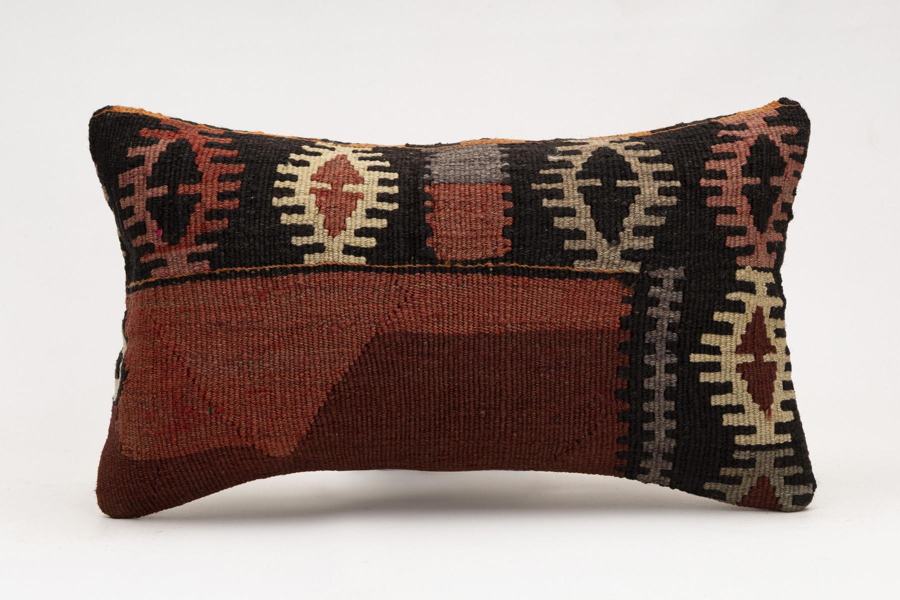 12x20 inches (30x50 cm) Kilim Pillow | KILIM WHOLESALE - Vintage Handmade Pillows - Vintage Handmade Kilim Rugs - It is 100% wool. Artistic and historical rugs. Old handwoven rugs. - Online hand woven rugs and kilim cushions sales. Shipping to a