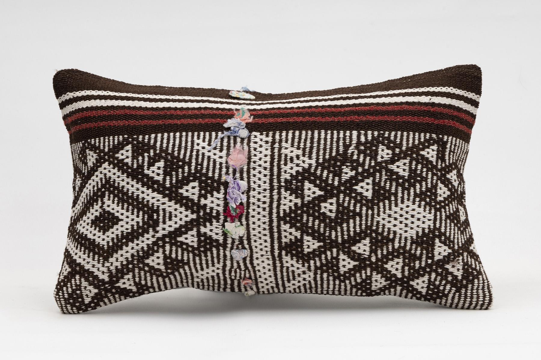 12x20 inches (30x50 cm) Kilim Pillow | KILIM WHOLESALE - Vintage Handmade Pillows - Vintage Handmade Kilim Rugs - It is 100% wool. Artistic and historical rugs. Old handwoven rugs. - Online hand woven rugs and kilim cushions sales. Shipping to a