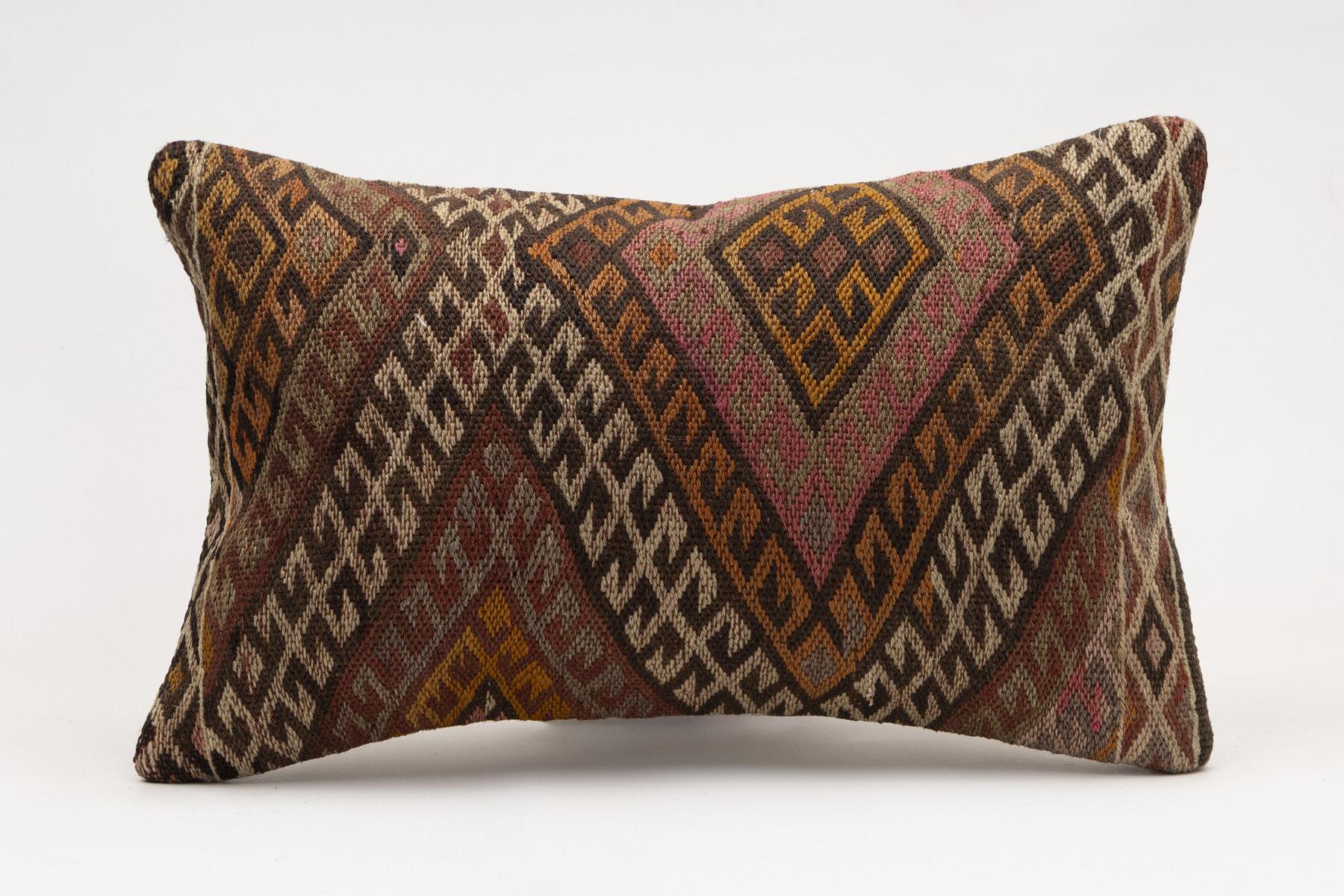12x20 inches (30x50 cm) Kilim Pillow | KILIM WHOLESALE - Vintage Handmade Pillows - Vintage Handmade Kilim Rugs - It is 100% wool. Artistic and historical rugs. Old handwoven rugs. - Online hand woven rugs and kilim cushions sales. Shipping to a