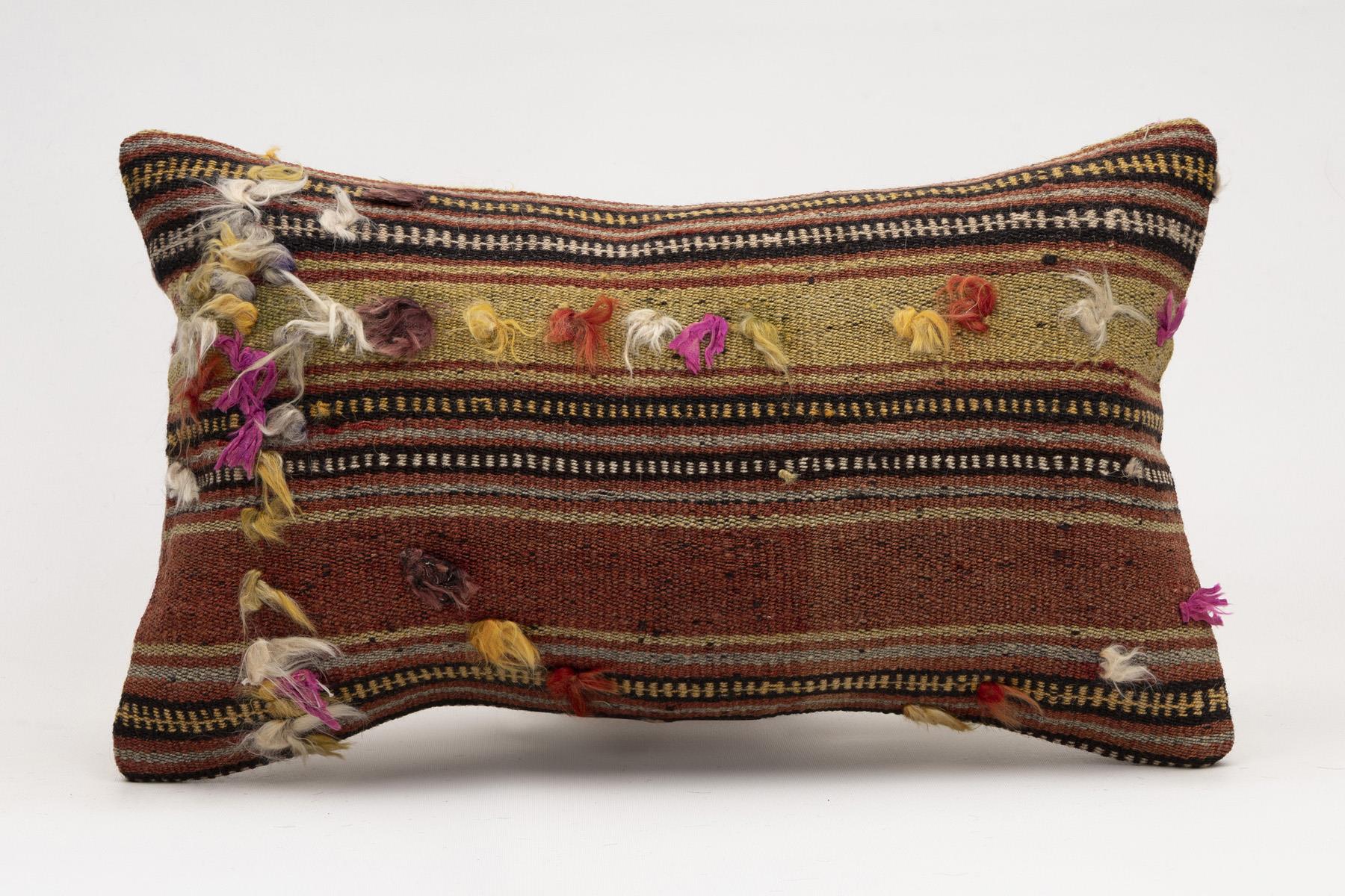 12x20 inches (30x50 cm) Kilim Pillow | KILIM WHOLESALE - Vintage Handmade Pillows - Vintage Handmade Kilim Rugs - It is 100% wool. Artistic and historical rugs. Old handwoven rugs. - Online hand woven rugs and kilim cushions sales. Shipping to a