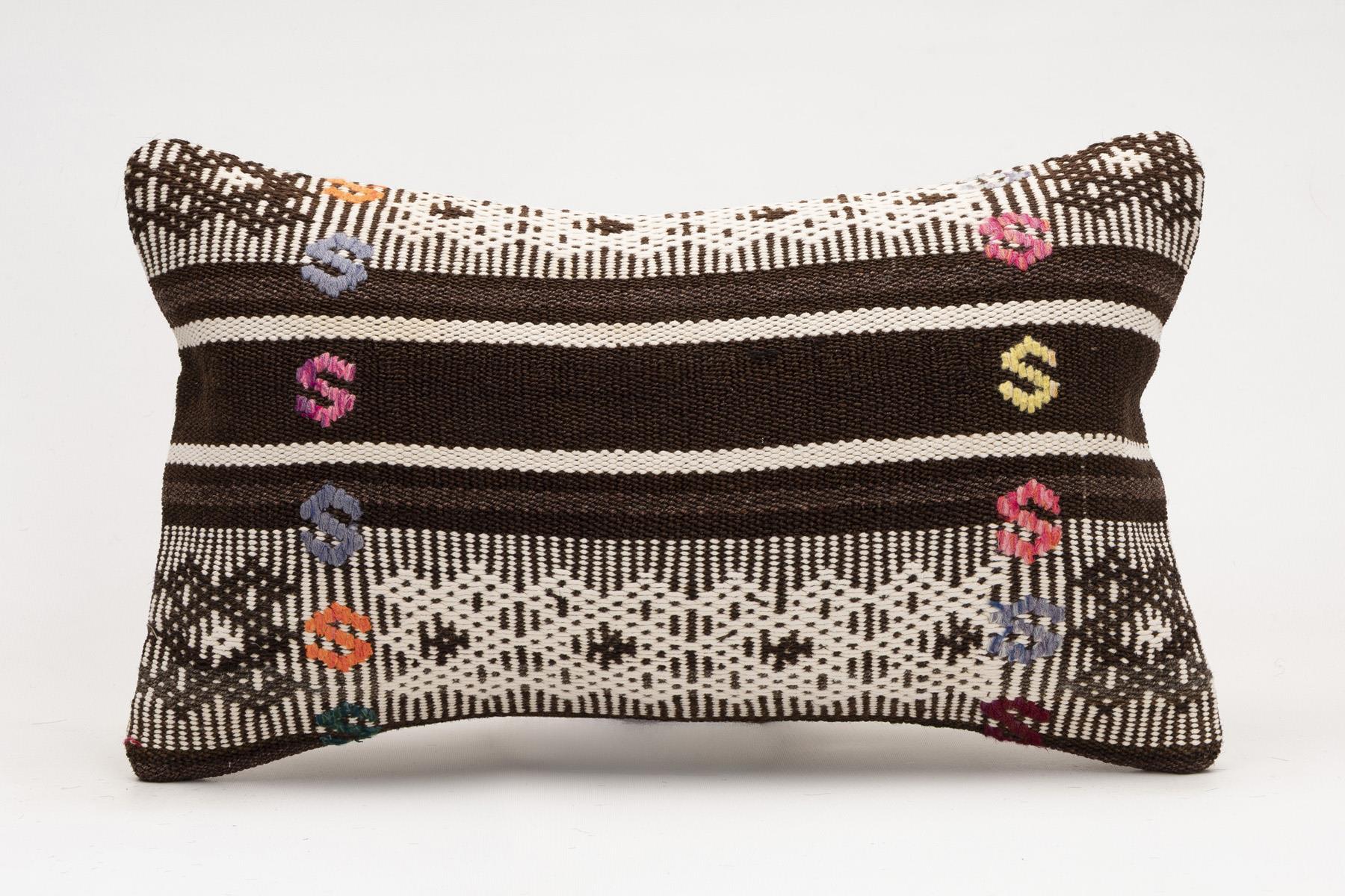 12x20 inches (30x50 cm) Kilim Pillow | KILIM WHOLESALE - Vintage Handmade Pillows - Vintage Handmade Kilim Rugs - It is 100% wool. Artistic and historical rugs. Old handwoven rugs. - Online hand woven rugs and kilim cushions sales. Shipping to a