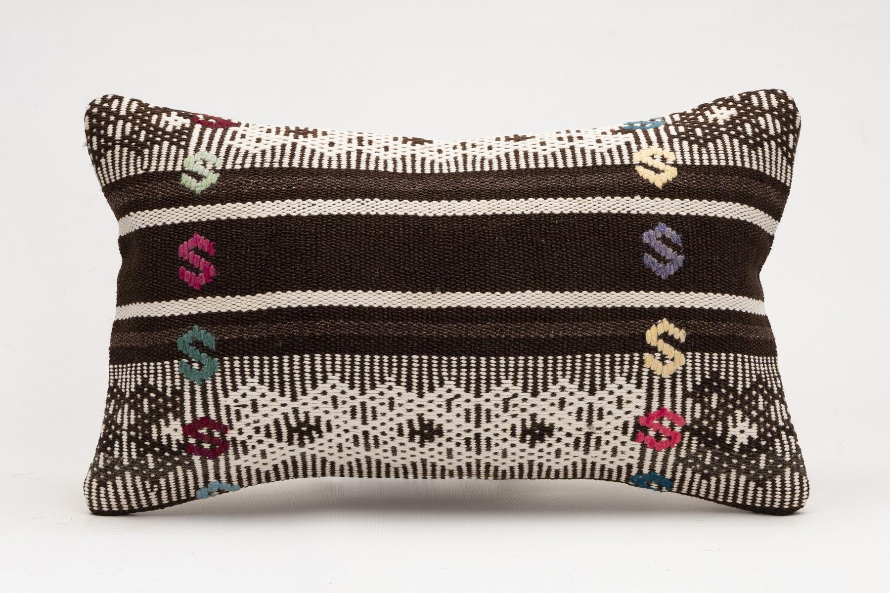 12x20 inches (30x50 cm) Kilim Pillow | KILIM WHOLESALE - Vintage Handmade Pillows - Vintage Handmade Kilim Rugs - It is 100% wool. Artistic and historical rugs. Old handwoven rugs. - Online hand woven rugs and kilim cushions sales. Shipping to a