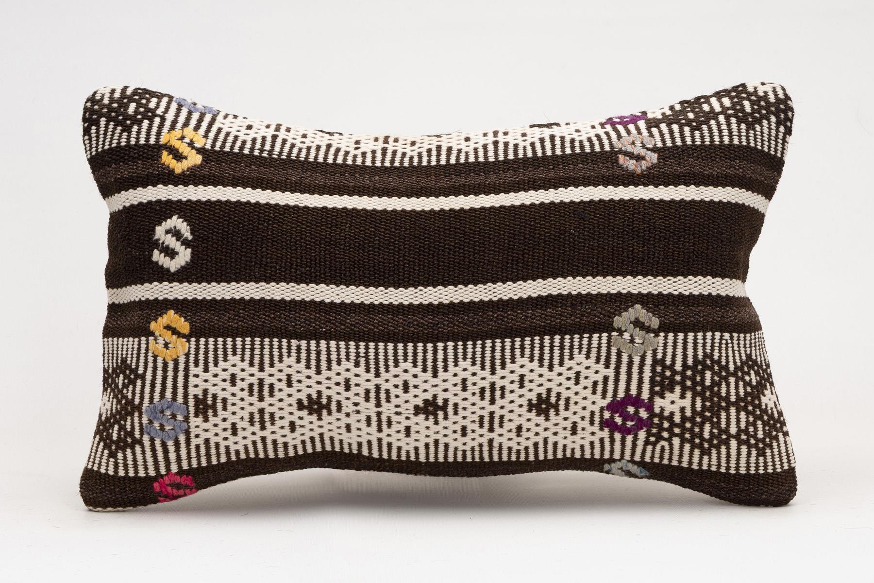12x20 inches (30x50 cm) Kilim Pillow | KILIM WHOLESALE - Vintage Handmade Pillows - Vintage Handmade Kilim Rugs - It is 100% wool. Artistic and historical rugs. Old handwoven rugs. - Online hand woven rugs and kilim cushions sales. Shipping to a