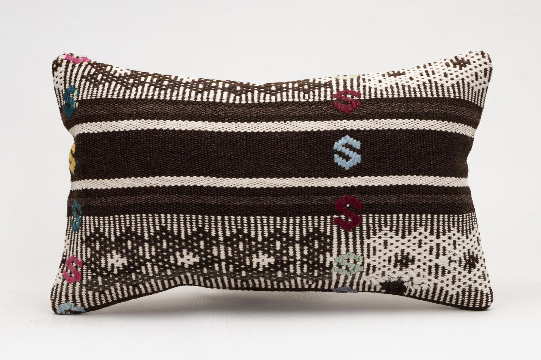 12x20 inches (30x50 cm) Kilim Pillow | KILIM WHOLESALE - Vintage Handmade Pillows - Vintage Handmade Kilim Rugs - It is 100% wool. Artistic and historical rugs. Old handwoven rugs. - Online hand woven rugs and kilim cushions sales. Shipping to a
