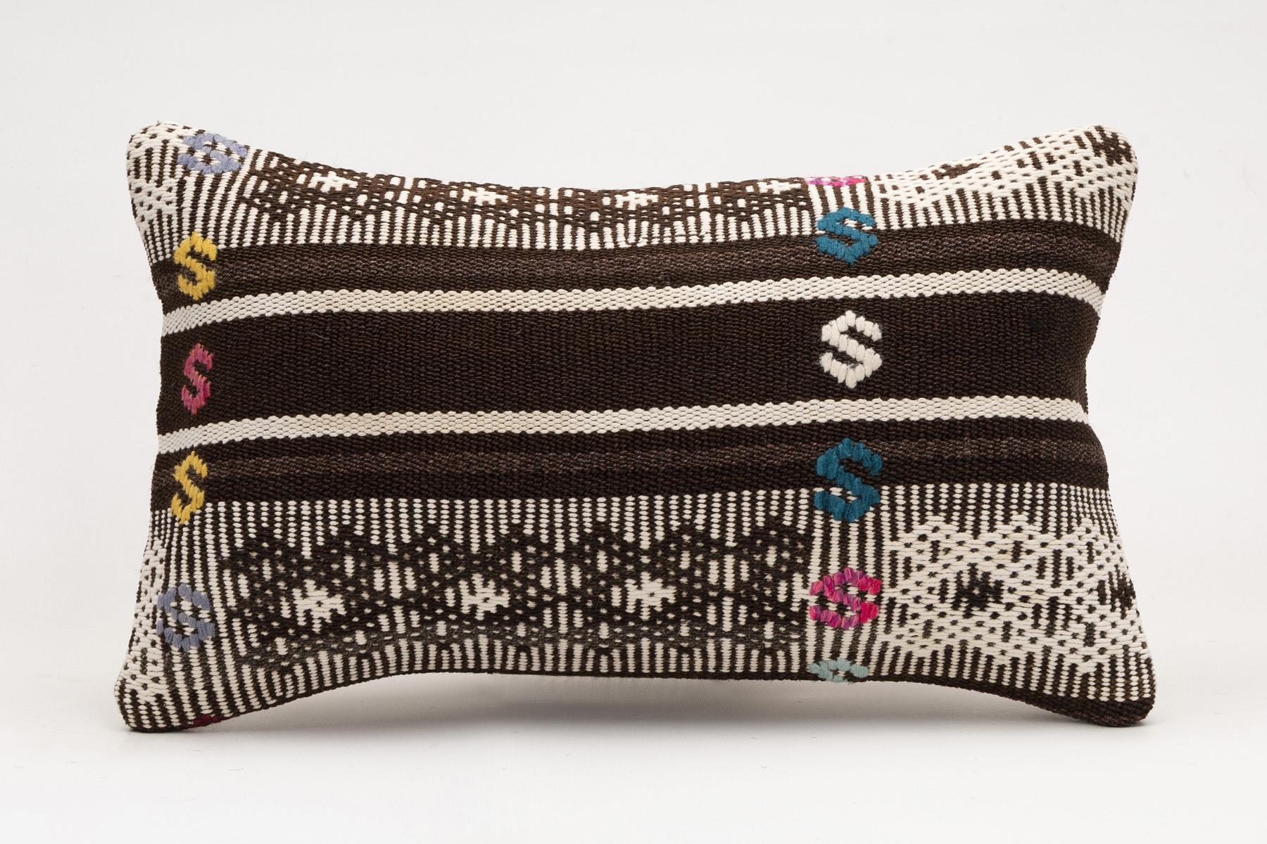 12x20 inches (30x50 cm) Kilim Pillow | KILIM WHOLESALE - Vintage Handmade Pillows - Vintage Handmade Kilim Rugs - It is 100% wool. Artistic and historical rugs. Old handwoven rugs. - Online hand woven rugs and kilim cushions sales. Shipping to a