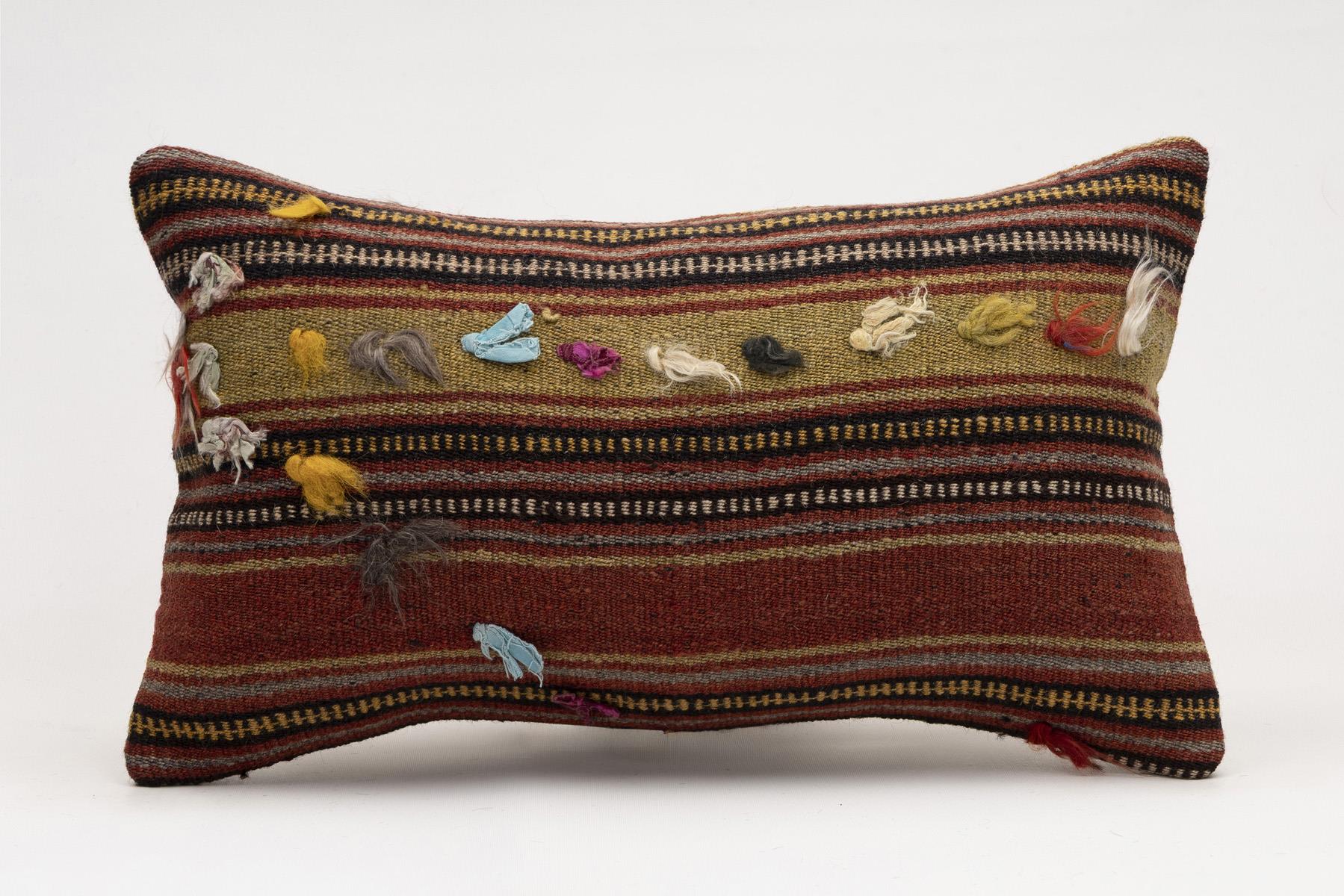 12x20 inches (30x50 cm) Kilim Pillow | KILIM WHOLESALE - Vintage Handmade Pillows - Vintage Handmade Kilim Rugs - It is 100% wool. Artistic and historical rugs. Old handwoven rugs. - Online hand woven rugs and kilim cushions sales. Shipping to a