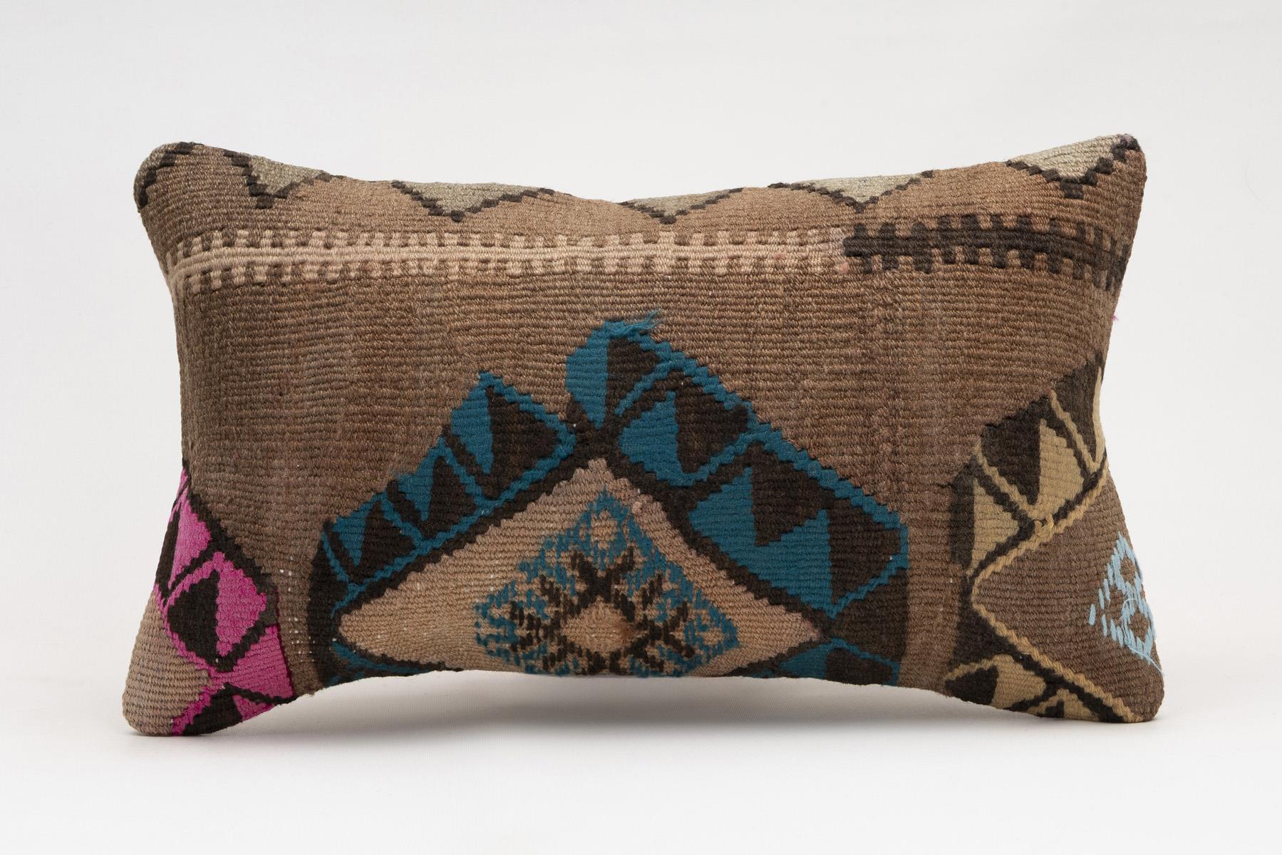 12x20 inches (30x50 cm) Kilim Pillow | KILIM WHOLESALE - Vintage Handmade Pillows - Vintage Handmade Kilim Rugs - It is 100% wool. Artistic and historical rugs. Old handwoven rugs. - Online hand woven rugs and kilim cushions sales. Shipping to a