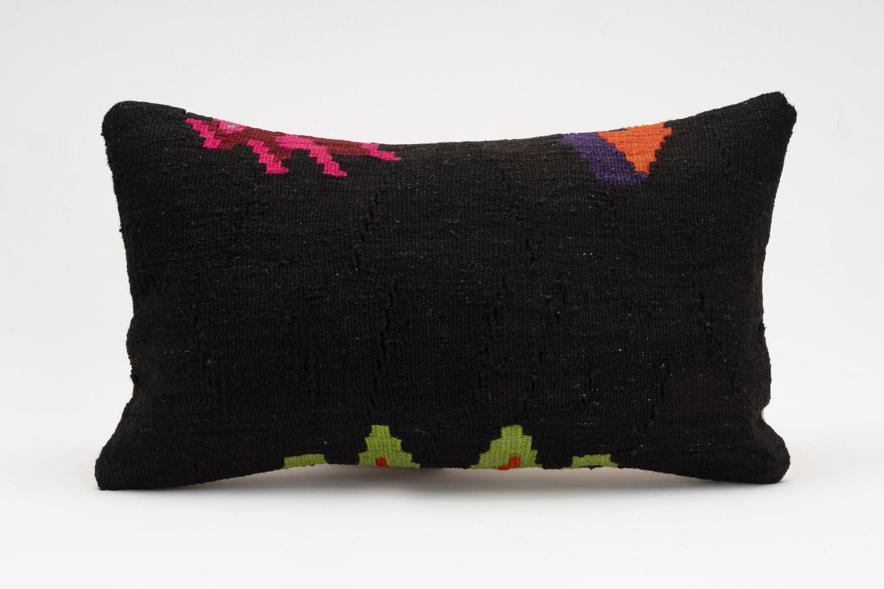 12x20 inches (30x50 cm) Kilim Pillow | KILIM WHOLESALE - Vintage Handmade Pillows - Vintage Handmade Kilim Rugs - It is 100% wool. Artistic and historical rugs. Old handwoven rugs. - Online hand woven rugs and kilim cushions sales. Shipping to a