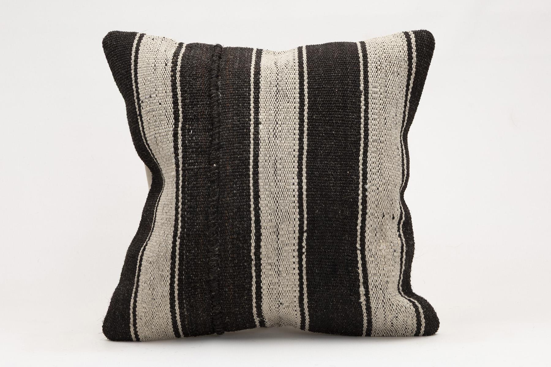 16x16 inches (40x40 cm) Kilim Pillow | KILIM WHOLESALE - Vintage Handmade Pillows - Vintage Handmade Kilim Rugs - It is 100% wool. Artistic and historical rugs. Old handwoven rugs. - Online hand woven rugs and kilim cushions sales. Shipping to a