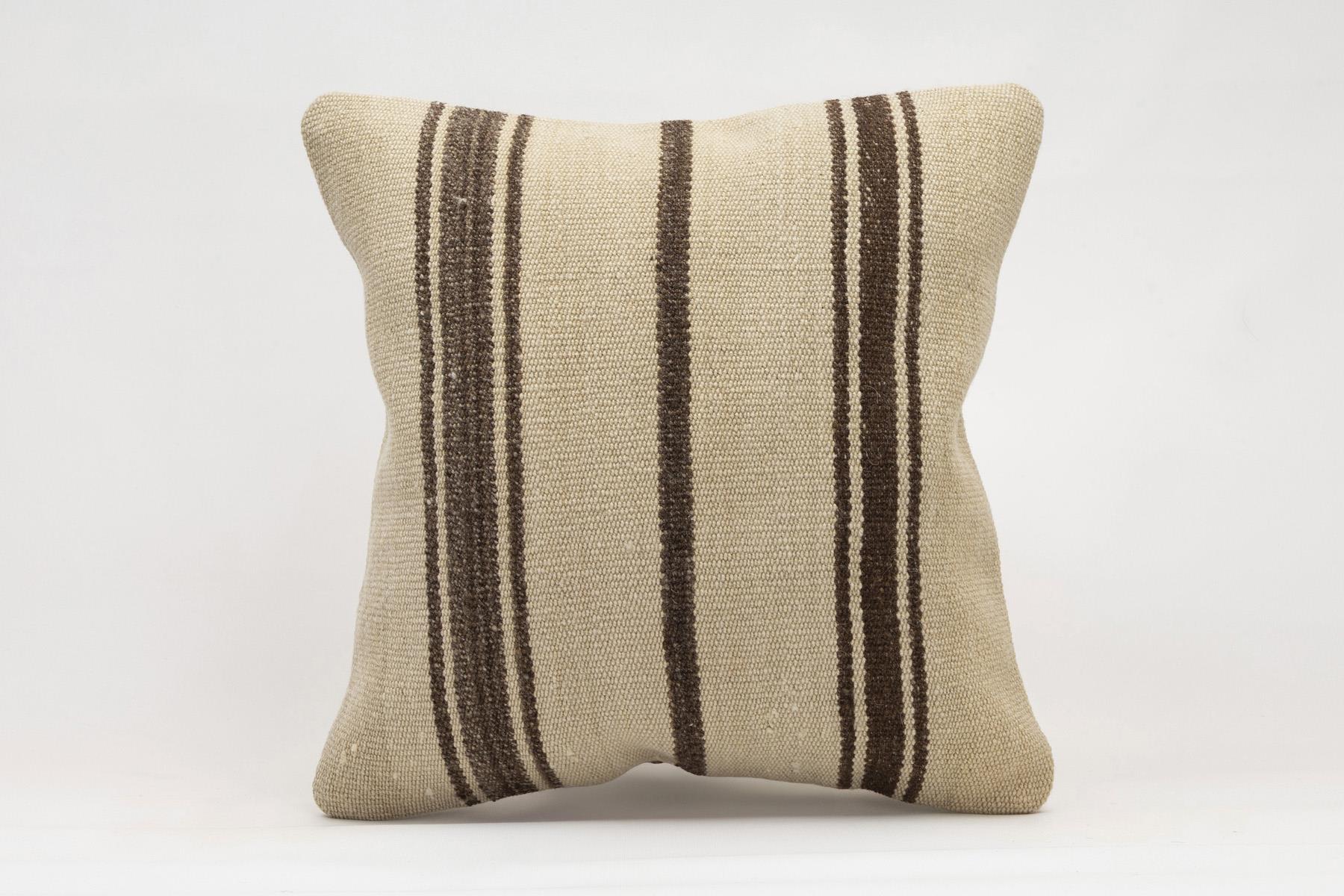 16x16 inches (40x40 cm) Kilim Pillow | KILIM WHOLESALE - Vintage Handmade Pillows - Vintage Handmade Kilim Rugs - It is 100% wool. Artistic and historical rugs. Old handwoven rugs. - Online hand woven rugs and kilim cushions sales. Shipping to a