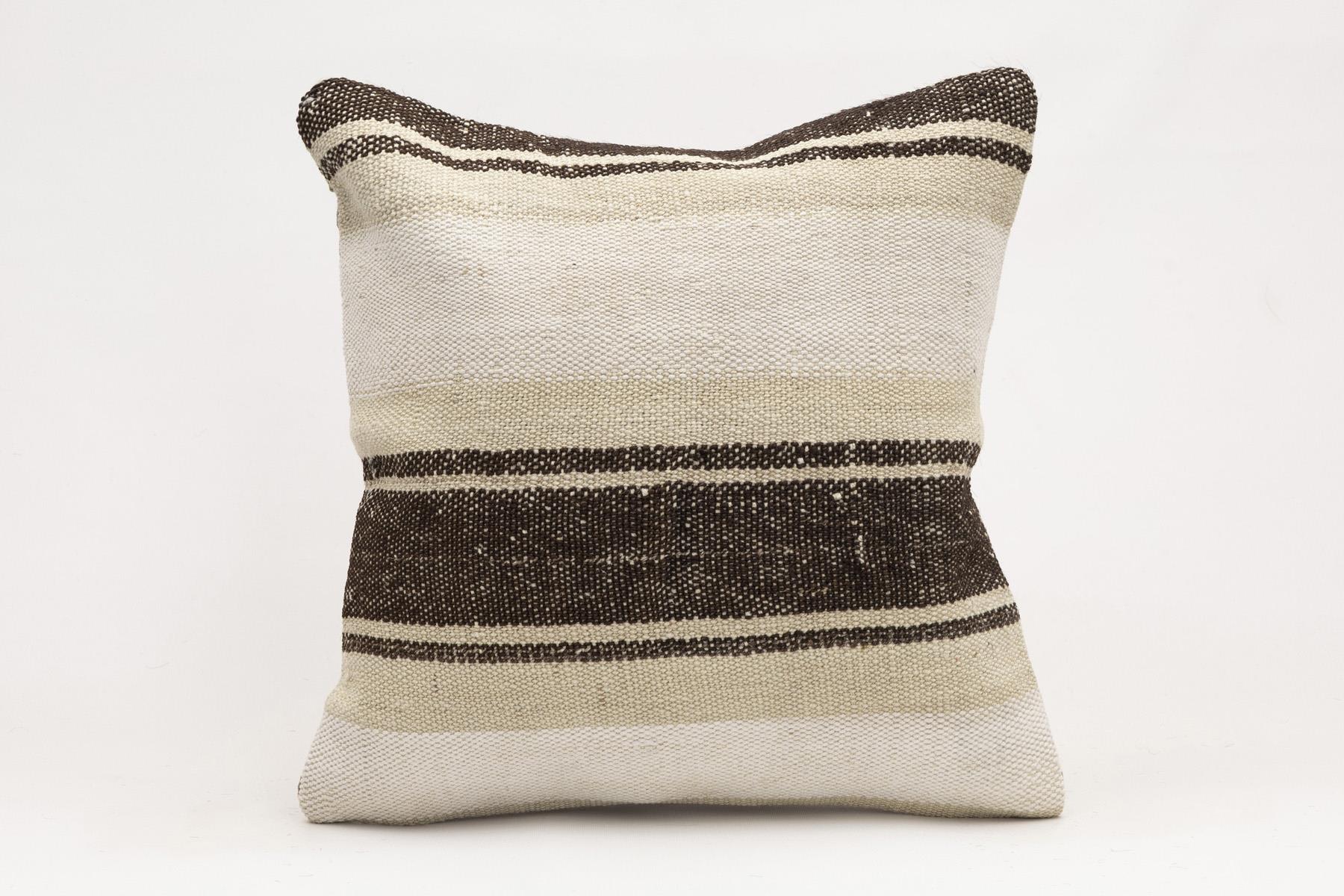 16x16 inches (40x40 cm) Kilim Pillow | KILIM WHOLESALE - Vintage Handmade Pillows - Vintage Handmade Kilim Rugs - It is 100% wool. Artistic and historical rugs. Old handwoven rugs. - Online hand woven rugs and kilim cushions sales. Shipping to a