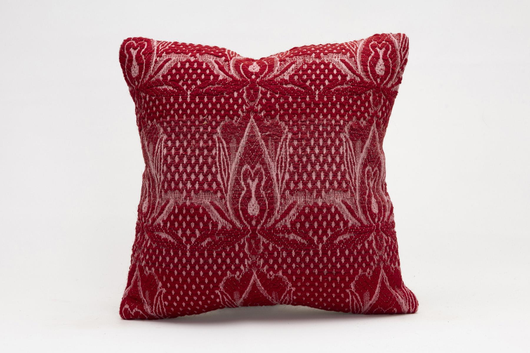 16x16 inches (40x40 cm) Kilim Pillow | KILIM WHOLESALE - Vintage Handmade Pillows - Vintage Handmade Kilim Rugs - It is 100% wool. Artistic and historical rugs. Old handwoven rugs. - Online hand woven rugs and kilim cushions sales. Shipping to a