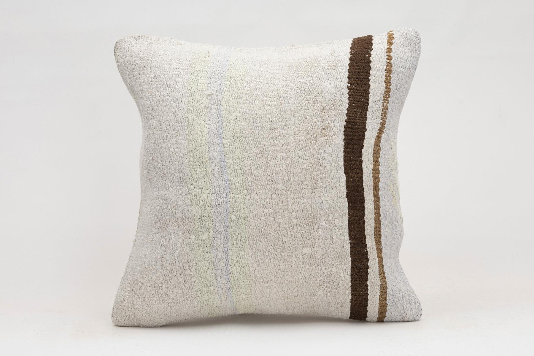 16x16 inches (40x40 cm) Kilim Pillow | KILIM WHOLESALE - Vintage Handmade Pillows - Vintage Handmade Kilim Rugs - It is 100% wool. Artistic and historical rugs. Old handwoven rugs. - Online hand woven rugs and kilim cushions sales. Shipping to a