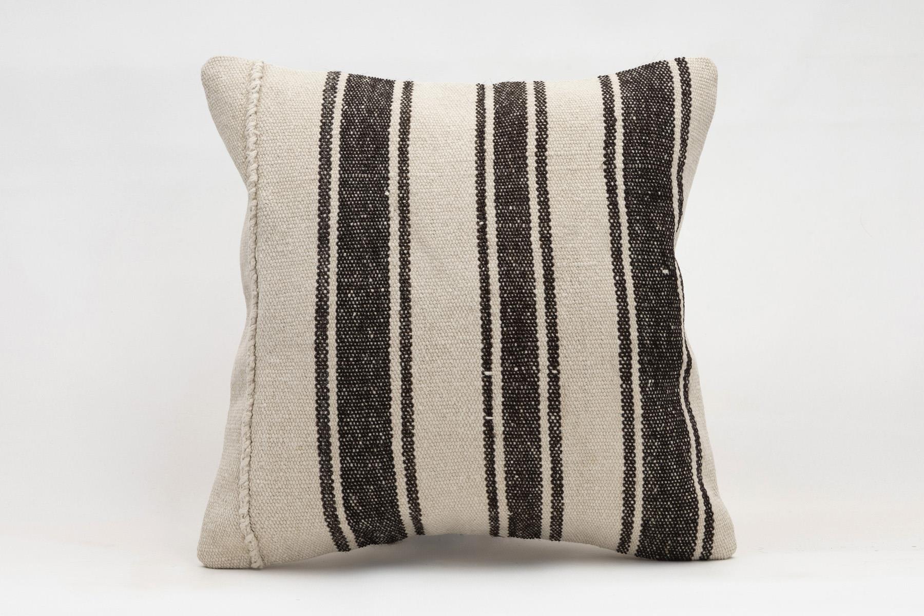 16x16 inches (40x40 cm) Kilim Pillow | KILIM WHOLESALE - Vintage Handmade Pillows - Vintage Handmade Kilim Rugs - It is 100% wool. Artistic and historical rugs. Old handwoven rugs. - Online hand woven rugs and kilim cushions sales. Shipping to a