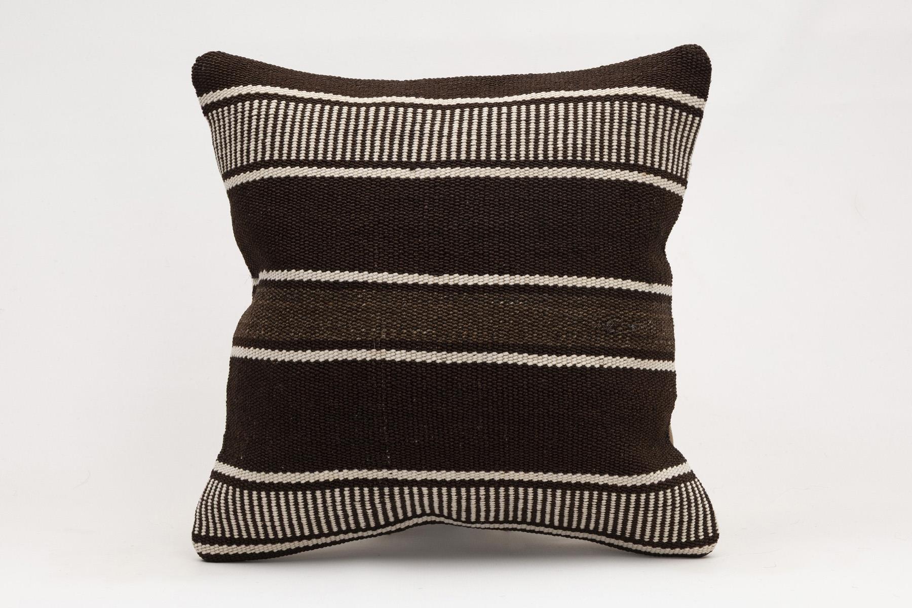 16x16 inches (40x40 cm) Kilim Pillow | KILIM WHOLESALE - Vintage Handmade Pillows - Vintage Handmade Kilim Rugs - It is 100% wool. Artistic and historical rugs. Old handwoven rugs. - Online hand woven rugs and kilim cushions sales. Shipping to a