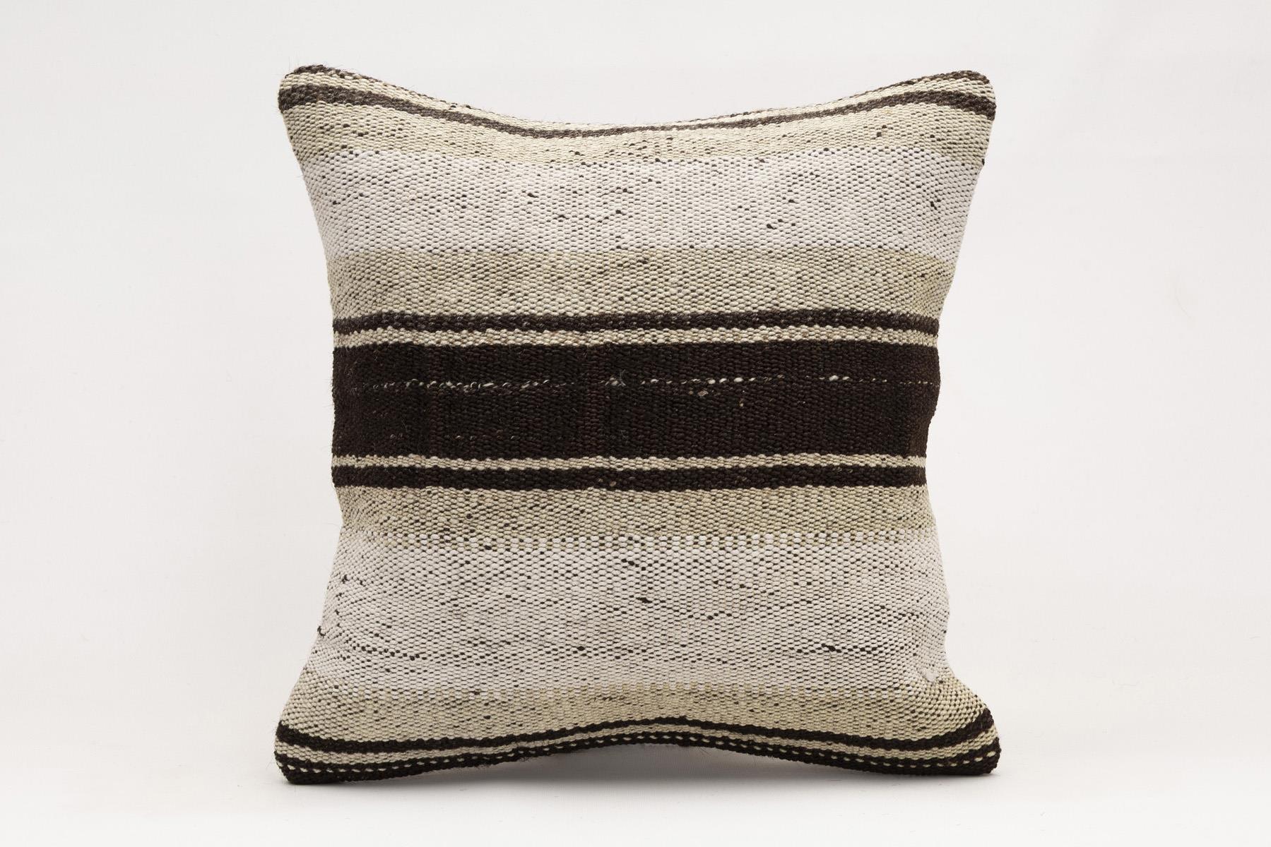 16x16 inches (40x40 cm) Kilim Pillow | KILIM WHOLESALE - Vintage Handmade Pillows - Vintage Handmade Kilim Rugs - It is 100% wool. Artistic and historical rugs. Old handwoven rugs. - Online hand woven rugs and kilim cushions sales. Shipping to a