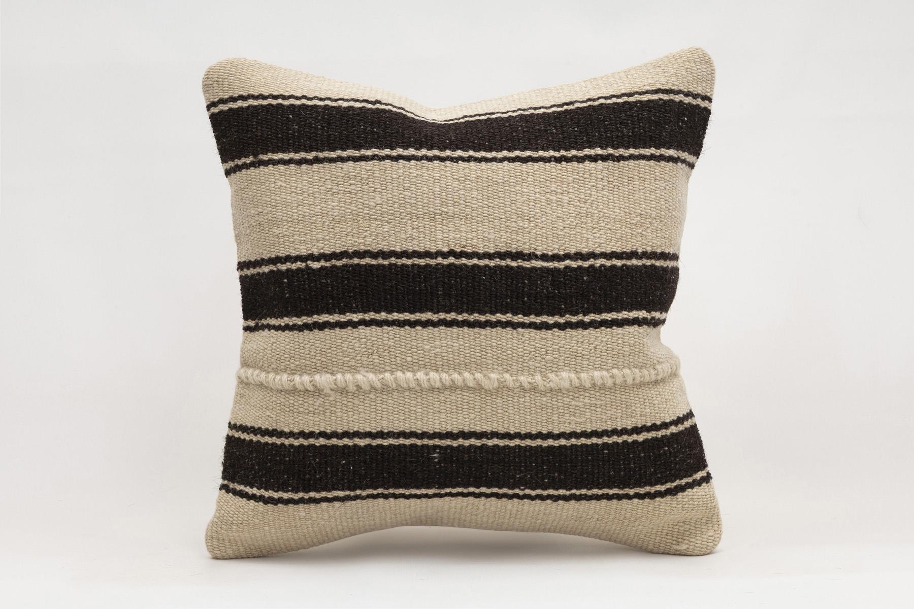 16x16 inches (40x40 cm) Kilim Pillow | KILIM WHOLESALE - Vintage Handmade Pillows - Vintage Handmade Kilim Rugs - It is 100% wool. Artistic and historical rugs. Old handwoven rugs. - Online hand woven rugs and kilim cushions sales. Shipping to a