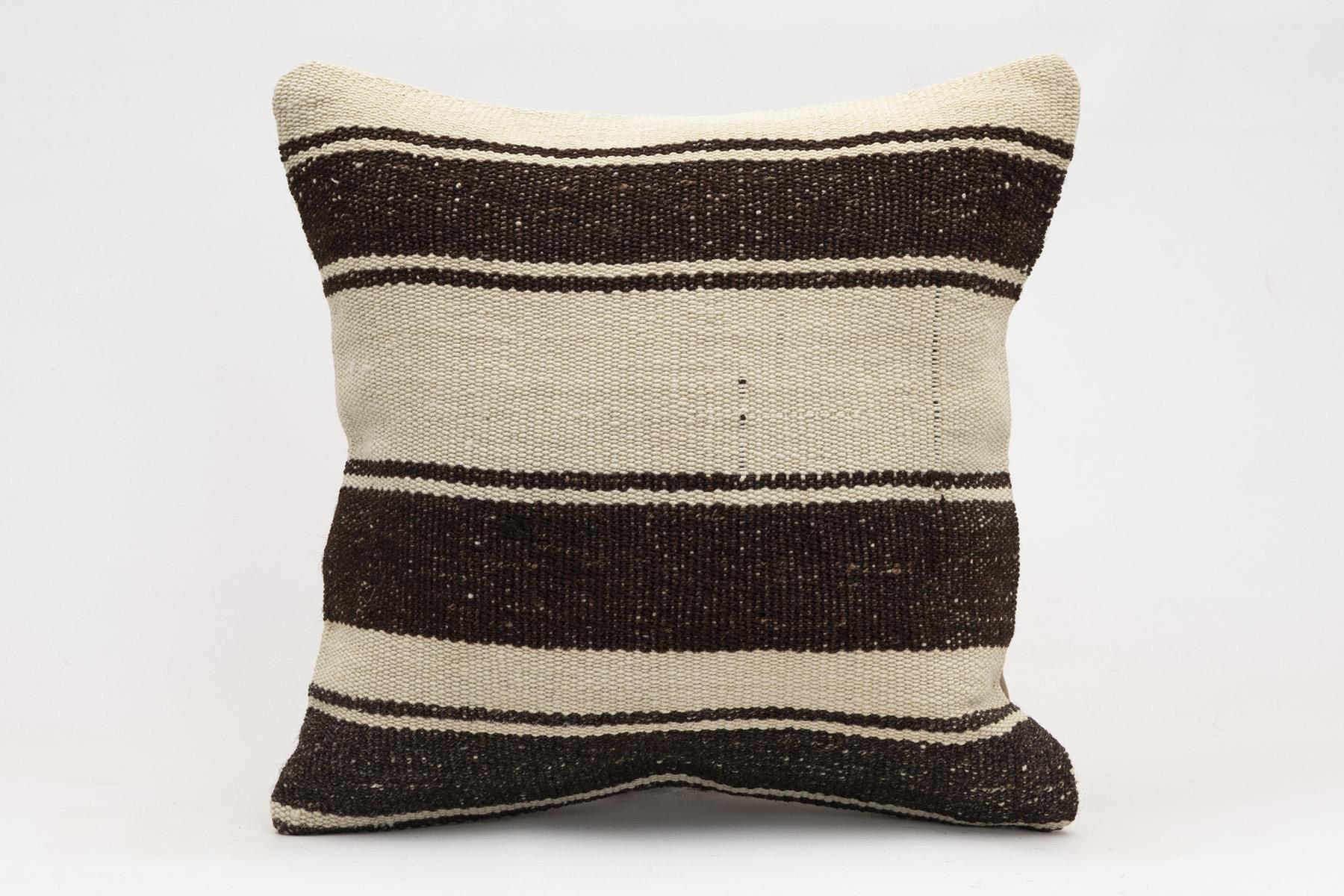 16x16 inches (40x40 cm) Kilim Pillow | KILIM WHOLESALE - Vintage Handmade Pillows - Vintage Handmade Kilim Rugs - It is 100% wool. Artistic and historical rugs. Old handwoven rugs. - Online hand woven rugs and kilim cushions sales. Shipping to a