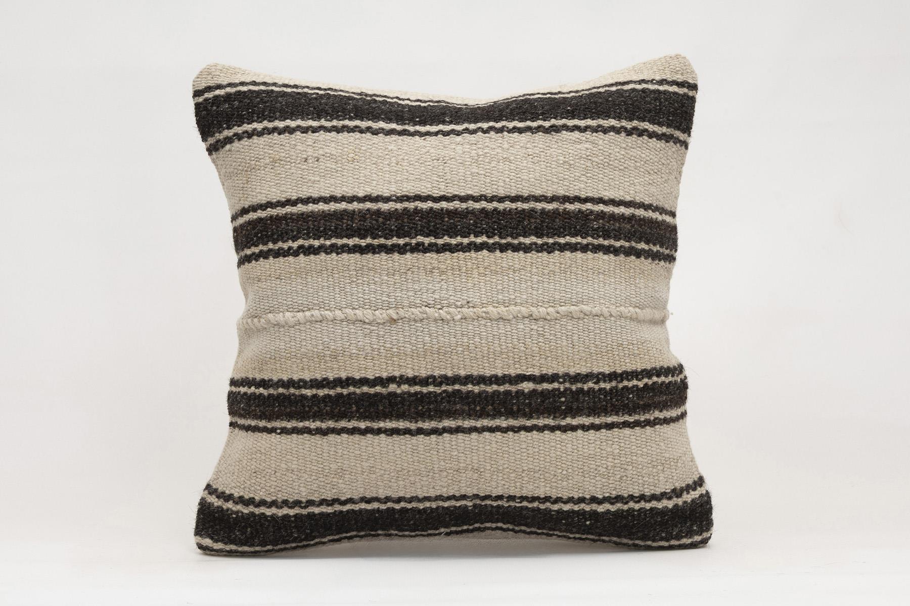16x16 inches (40x40 cm) Kilim Pillow | KILIM WHOLESALE - Vintage Handmade Pillows - Vintage Handmade Kilim Rugs - It is 100% wool. Artistic and historical rugs. Old handwoven rugs. - Online hand woven rugs and kilim cushions sales. Shipping to a