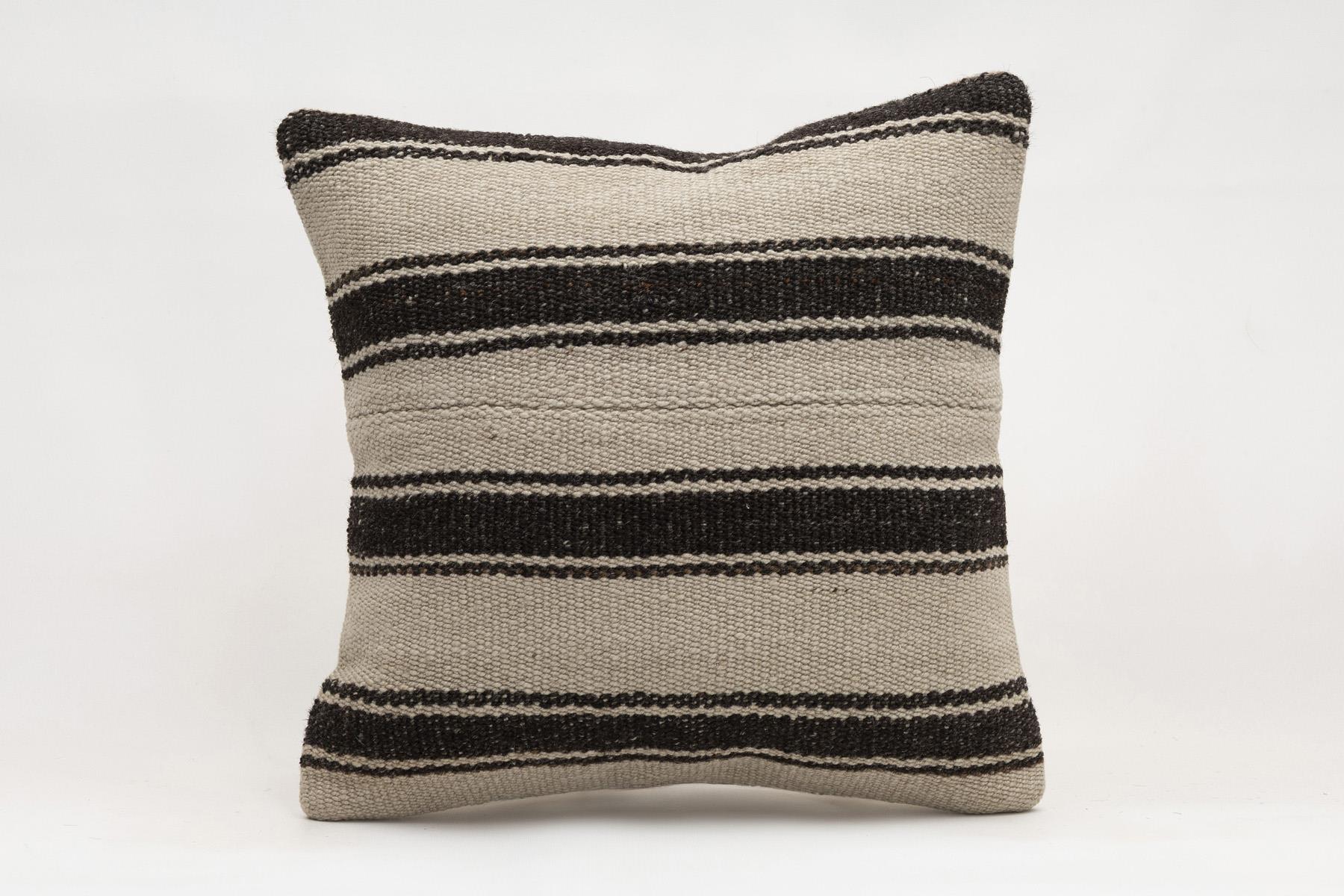 16x16 inches (40x40 cm) Kilim Pillow | KILIM WHOLESALE - Vintage Handmade Pillows - Vintage Handmade Kilim Rugs - It is 100% wool. Artistic and historical rugs. Old handwoven rugs. - Online hand woven rugs and kilim cushions sales. Shipping to a