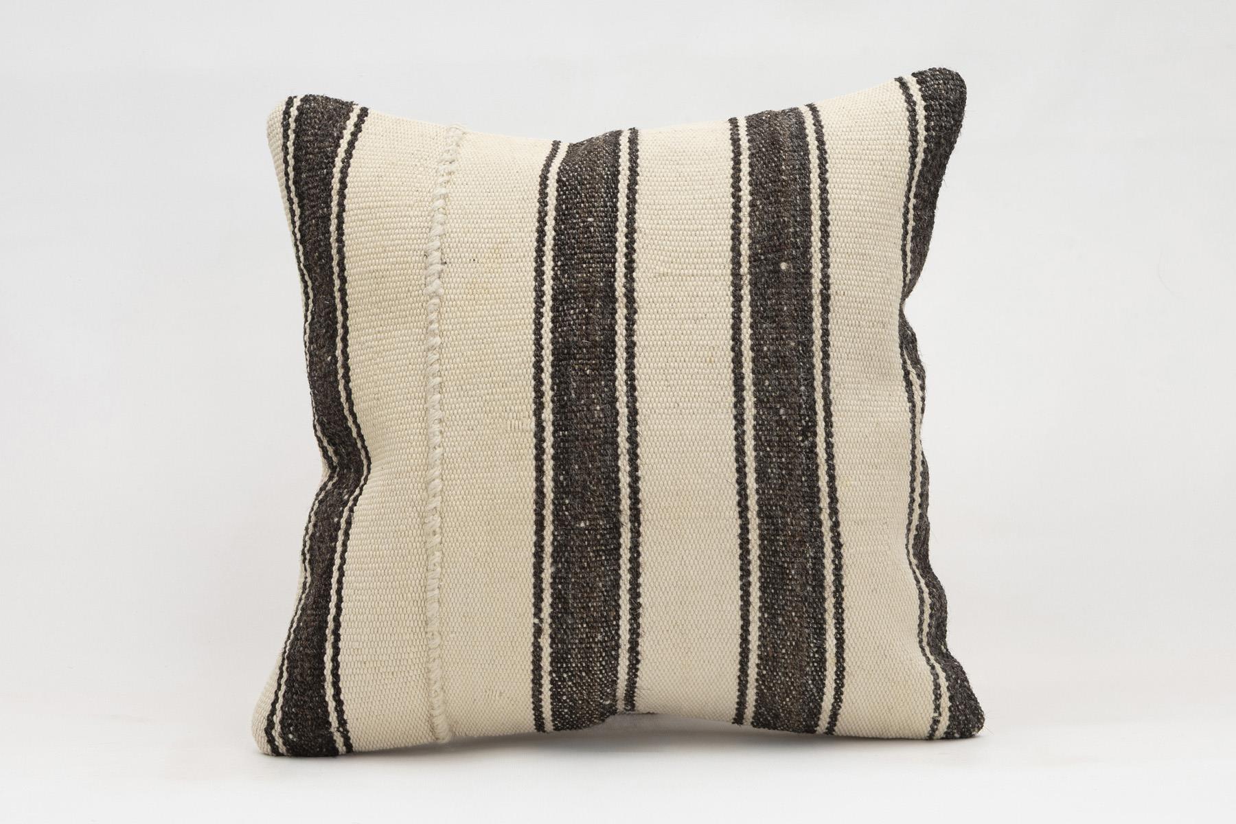 16x16 inches (40x40 cm) Kilim Pillow | KILIM WHOLESALE - Vintage Handmade Pillows - Vintage Handmade Kilim Rugs - It is 100% wool. Artistic and historical rugs. Old handwoven rugs. - Online hand woven rugs and kilim cushions sales. Shipping to a