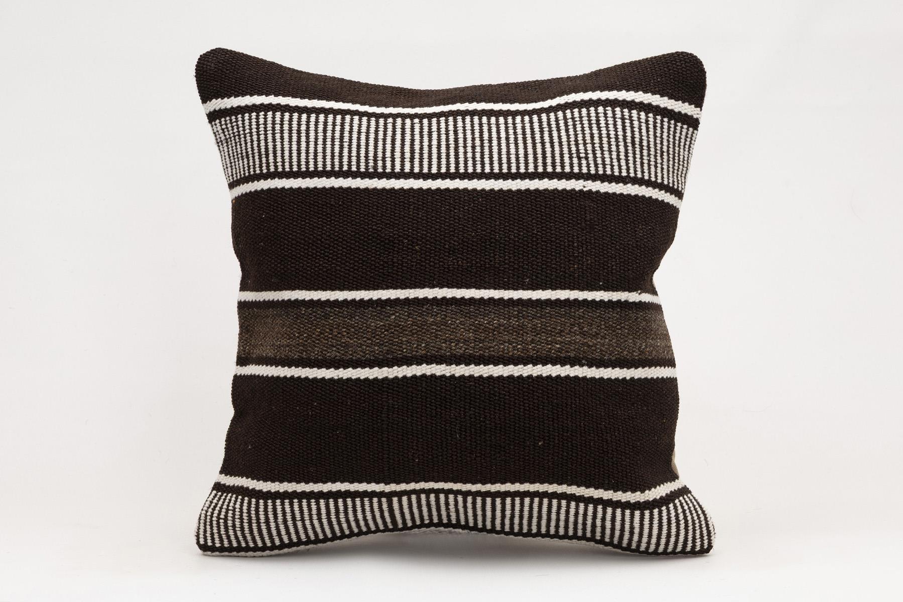 16x16 inches (40x40 cm) Kilim Pillow | KILIM WHOLESALE - Vintage Handmade Pillows - Vintage Handmade Kilim Rugs - It is 100% wool. Artistic and historical rugs. Old handwoven rugs. - Online hand woven rugs and kilim cushions sales. Shipping to a