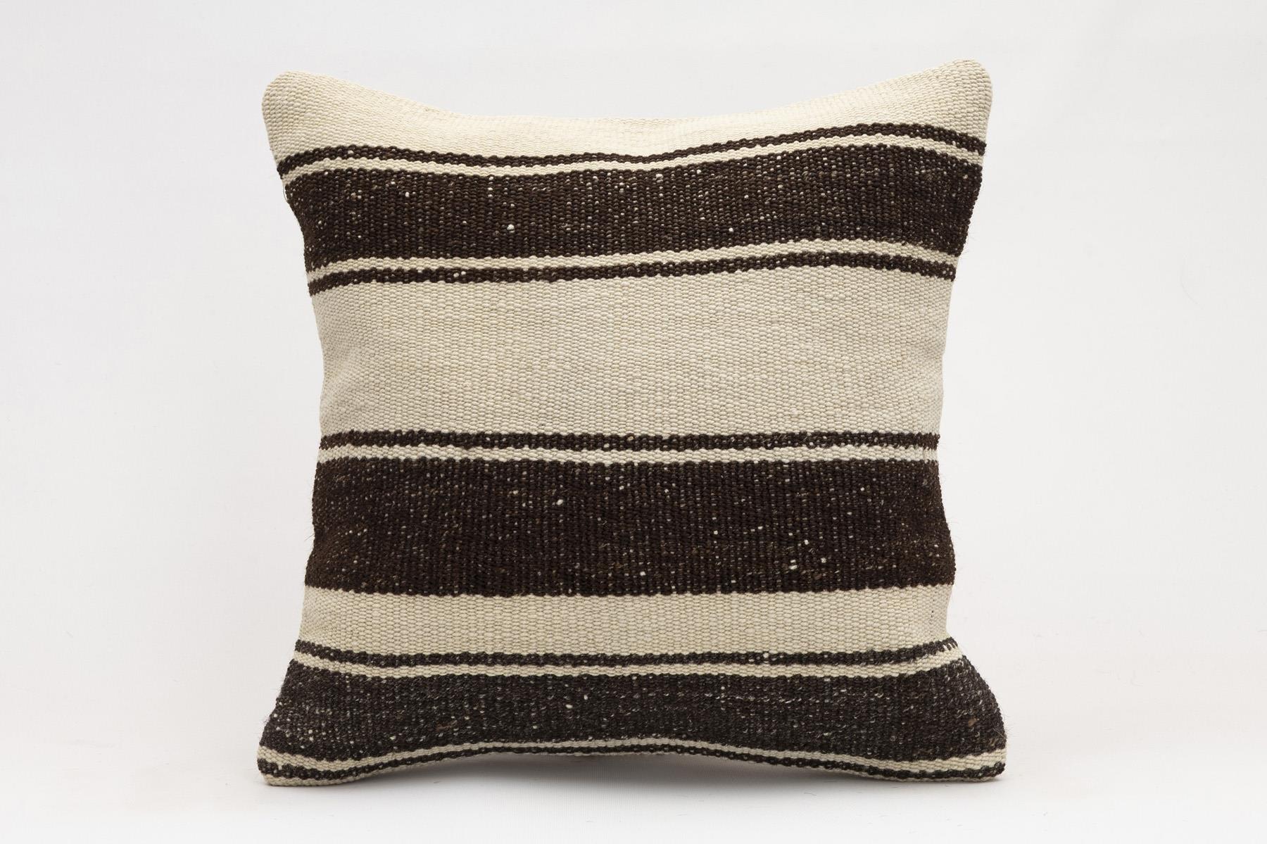 16x16 inches (40x40 cm) Kilim Pillow | KILIM WHOLESALE - Vintage Handmade Pillows - Vintage Handmade Kilim Rugs - It is 100% wool. Artistic and historical rugs. Old handwoven rugs. - Online hand woven rugs and kilim cushions sales. Shipping to a