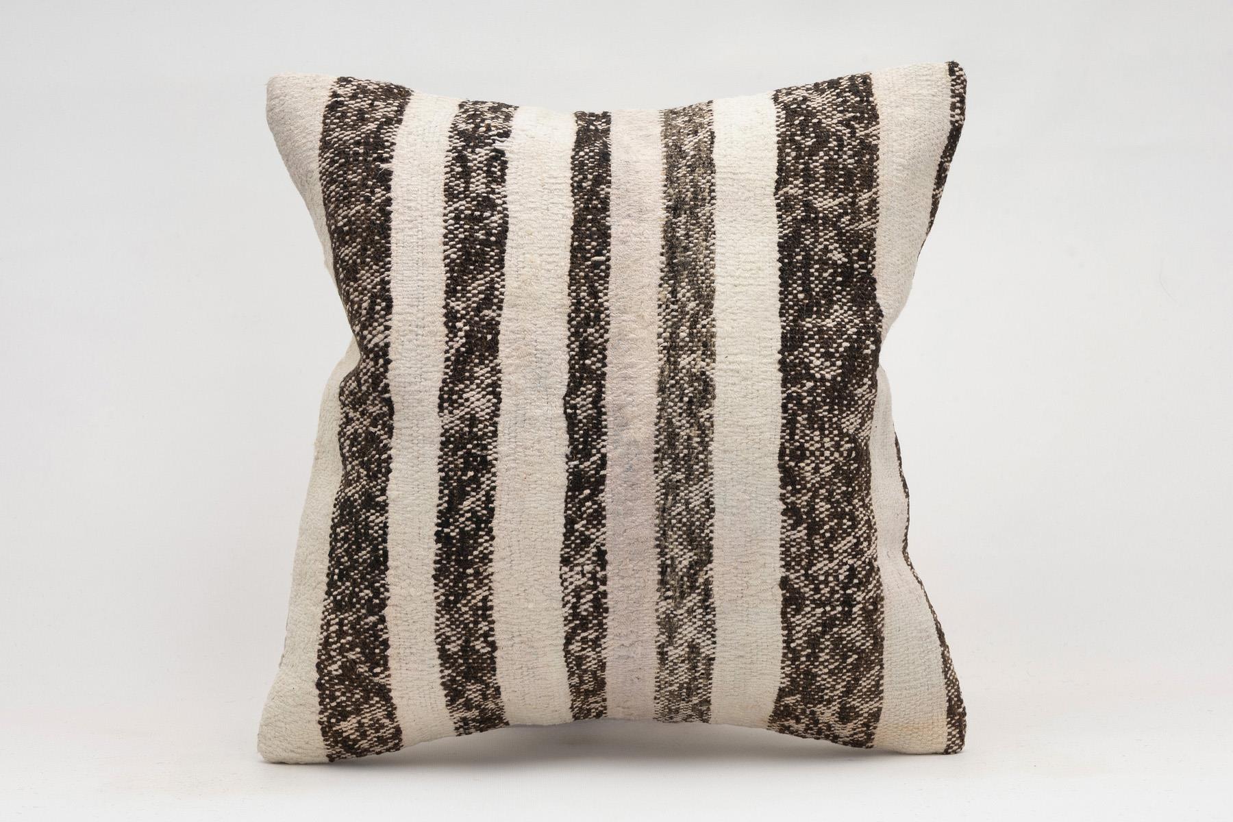 16x16 inches (40x40 cm) Kilim Pillow | KILIM WHOLESALE - Vintage Handmade Pillows - Vintage Handmade Kilim Rugs - It is 100% wool. Artistic and historical rugs. Old handwoven rugs. - Online hand woven rugs and kilim cushions sales. Shipping to a