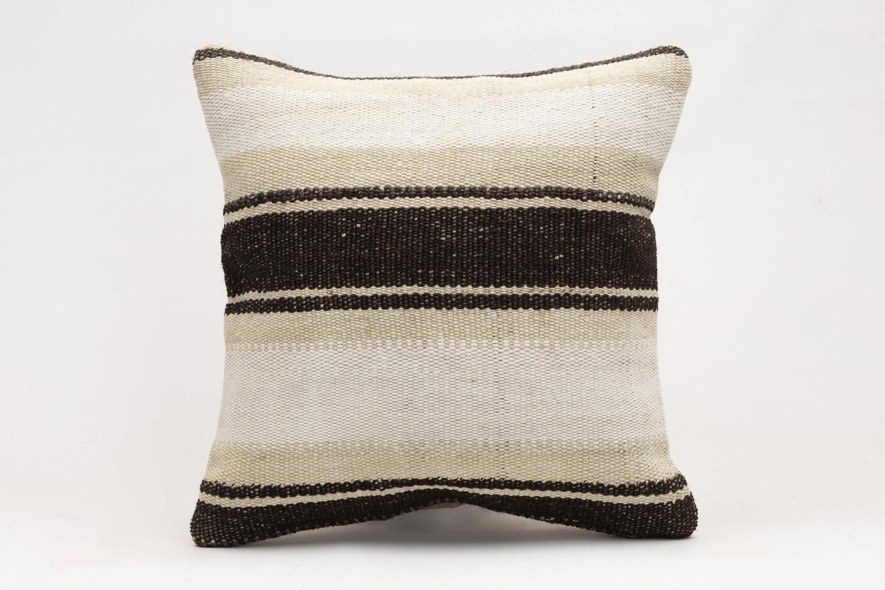 16x16 inches (40x40 cm) Kilim Pillow | KILIM WHOLESALE - Vintage Handmade Pillows - Vintage Handmade Kilim Rugs - It is 100% wool. Artistic and historical rugs. Old handwoven rugs. - Online hand woven rugs and kilim cushions sales. Shipping to a