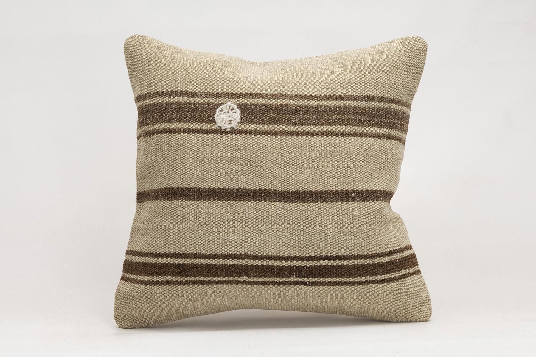 16x16 inches (40x40 cm) Kilim Pillow | KILIM WHOLESALE - Vintage Handmade Pillows - Vintage Handmade Kilim Rugs - It is 100% wool. Artistic and historical rugs. Old handwoven rugs. - Online hand woven rugs and kilim cushions sales. Shipping to a