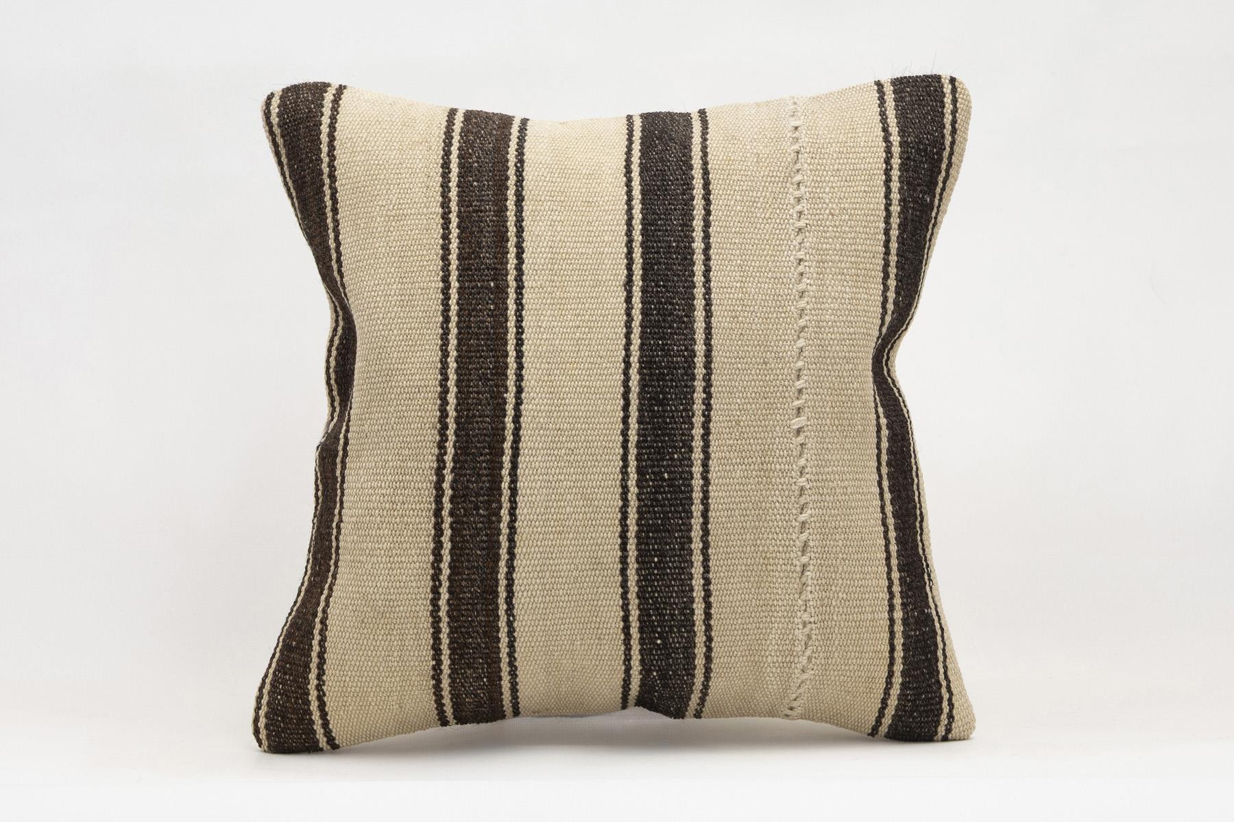 16x16 inches (40x40 cm) Kilim Pillow | KILIM WHOLESALE - Vintage Handmade Pillows - Vintage Handmade Kilim Rugs - It is 100% wool. Artistic and historical rugs. Old handwoven rugs. - Online hand woven rugs and kilim cushions sales. Shipping to a