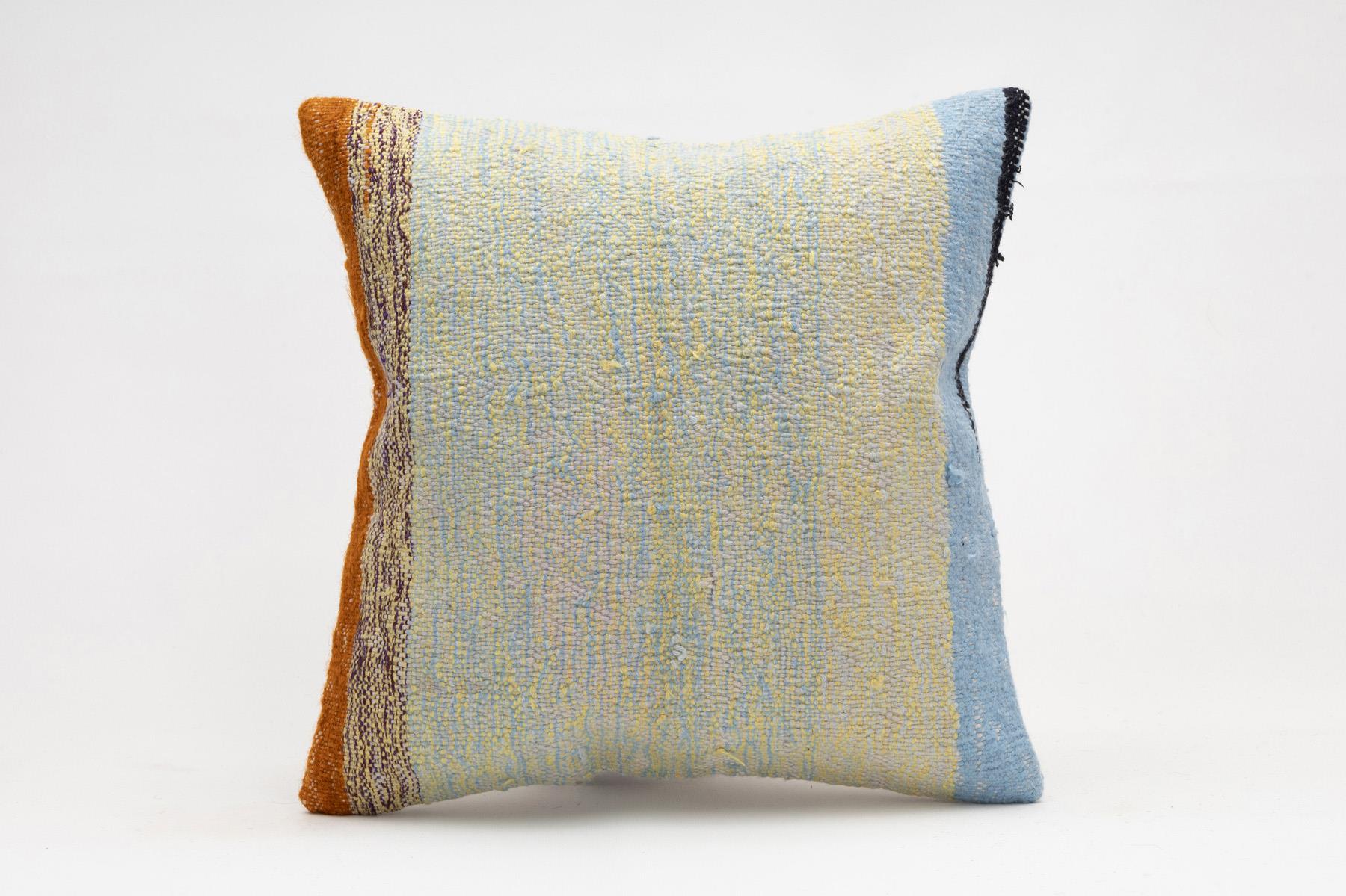 16x16 inches (40x40 cm) Kilim Pillow | KILIM WHOLESALE - Vintage Handmade Pillows - Vintage Handmade Kilim Rugs - It is 100% wool. Artistic and historical rugs. Old handwoven rugs. - Online hand woven rugs and kilim cushions sales. Shipping to a