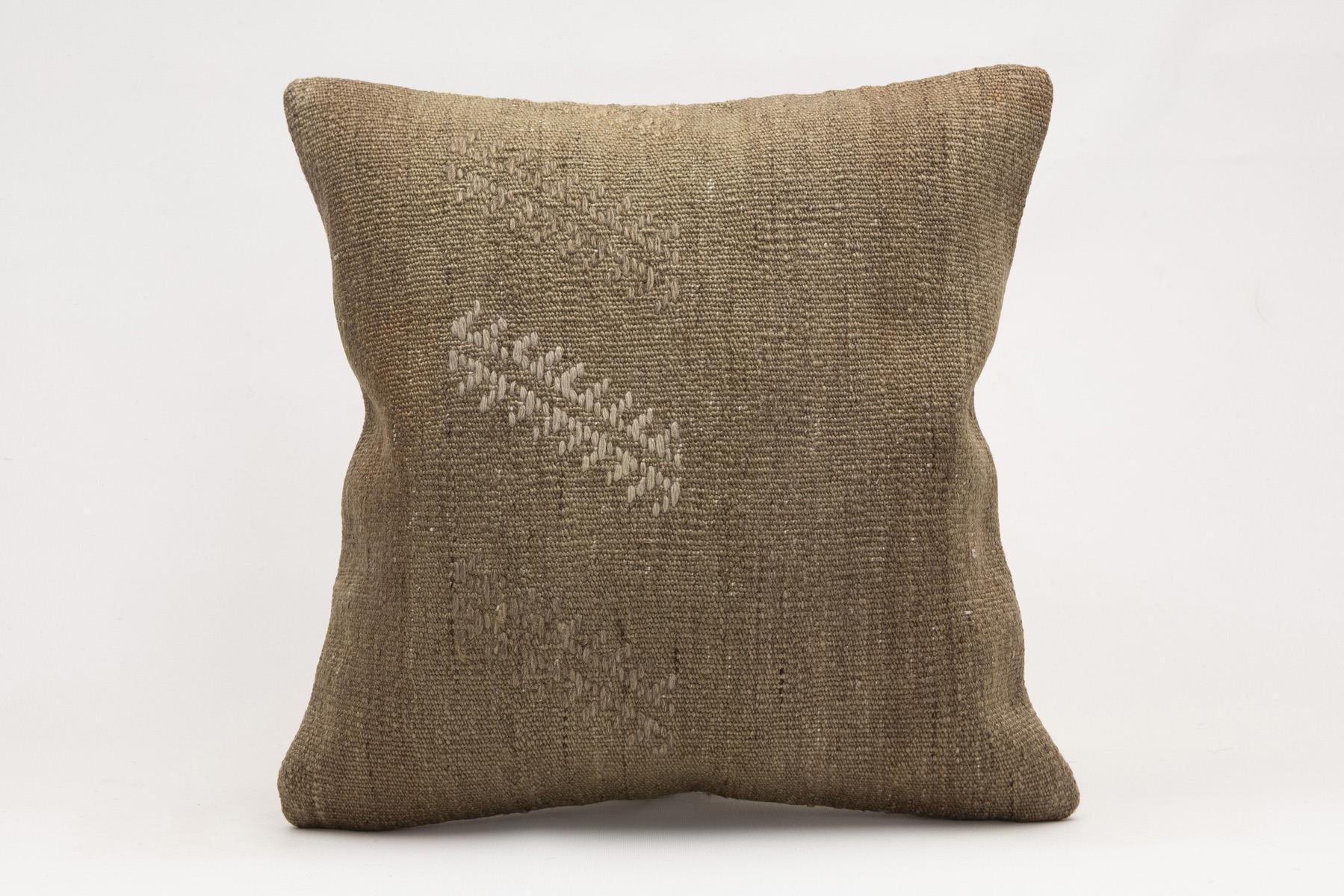 16x16 inches (40x40 cm) Kilim Pillow | KILIM WHOLESALE - Vintage Handmade Pillows - Vintage Handmade Kilim Rugs - It is 100% wool. Artistic and historical rugs. Old handwoven rugs. - Online hand woven rugs and kilim cushions sales. Shipping to a