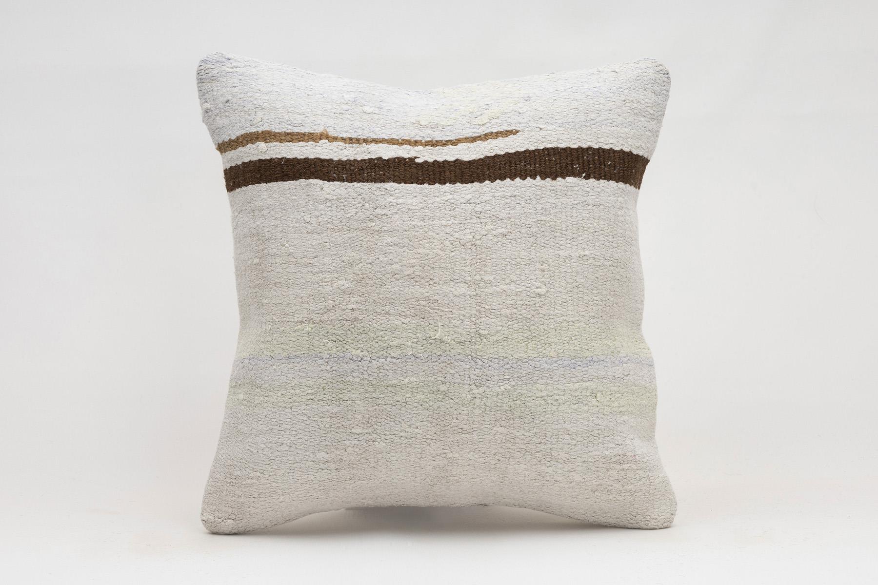 16x16 inches (40x40 cm) Kilim Pillow | KILIM WHOLESALE - Vintage Handmade Pillows - Vintage Handmade Kilim Rugs - It is 100% wool. Artistic and historical rugs. Old handwoven rugs. - Online hand woven rugs and kilim cushions sales. Shipping to a